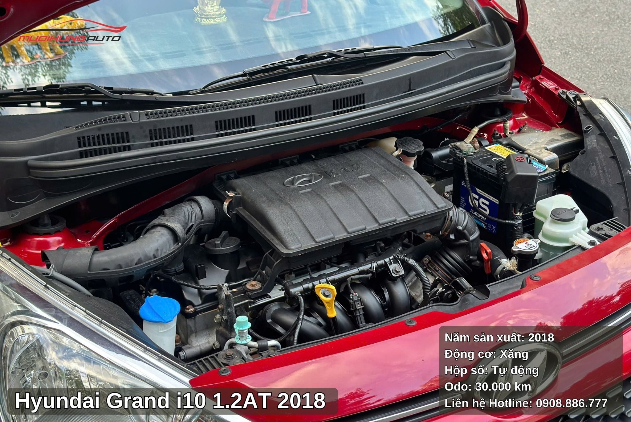 Hyundai Grand i10 1.2AT 2018 sử dụng động cơ xăng 1.2L