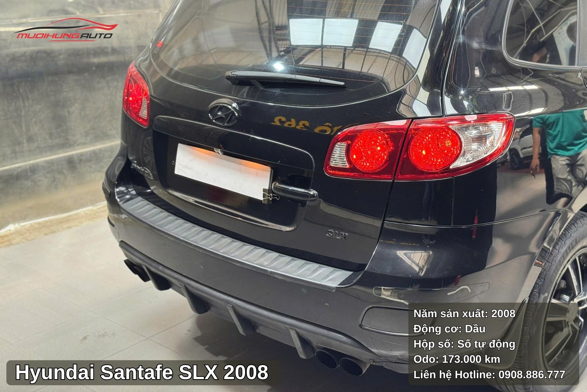 Hyundai Santafe SLX 2008 sở hữu cản sau mạnh mẽ