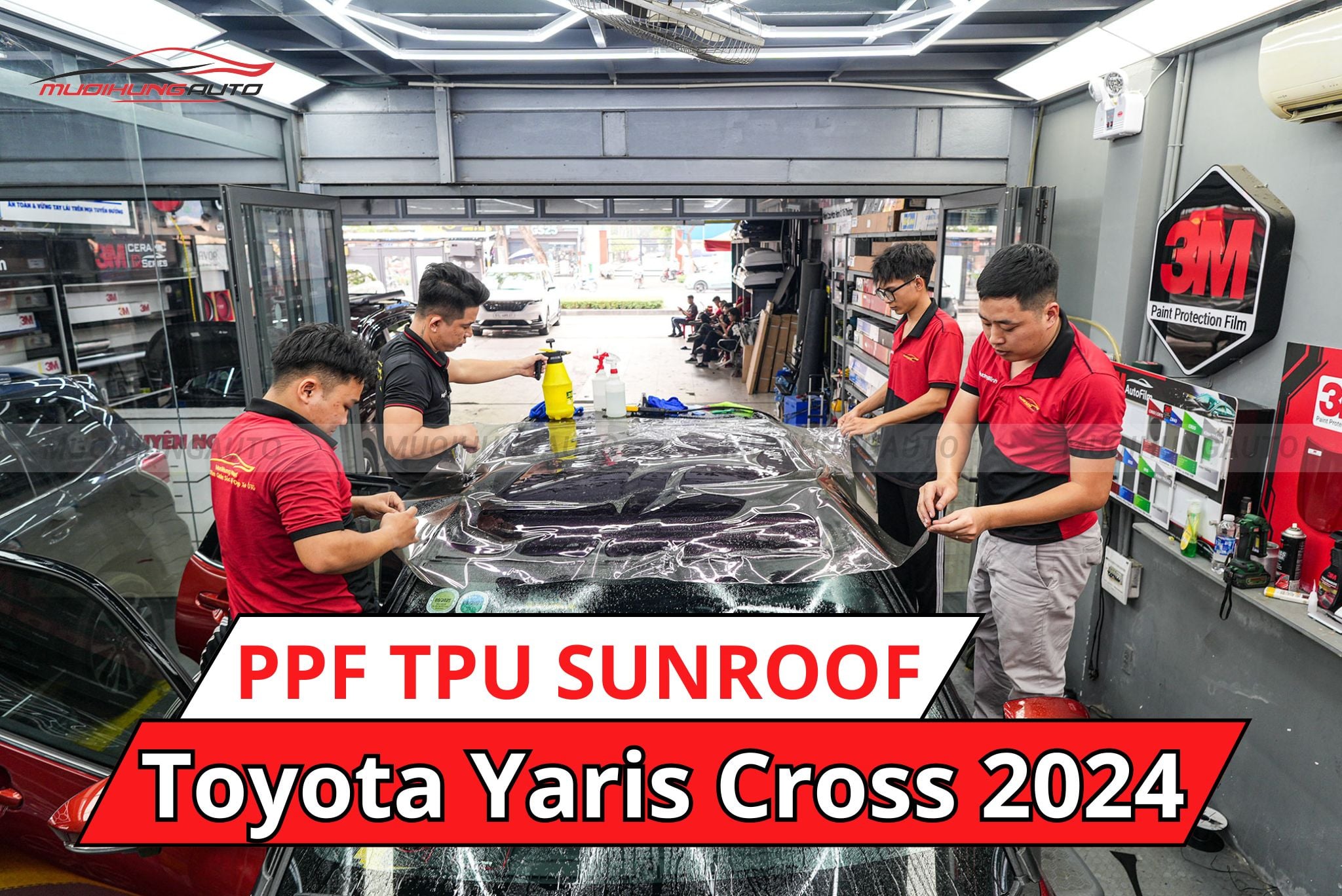 Phim PPF TPU Sunroof cách nhiệt cửa sổ trời ô tô Toyota Yaris Cross 2024