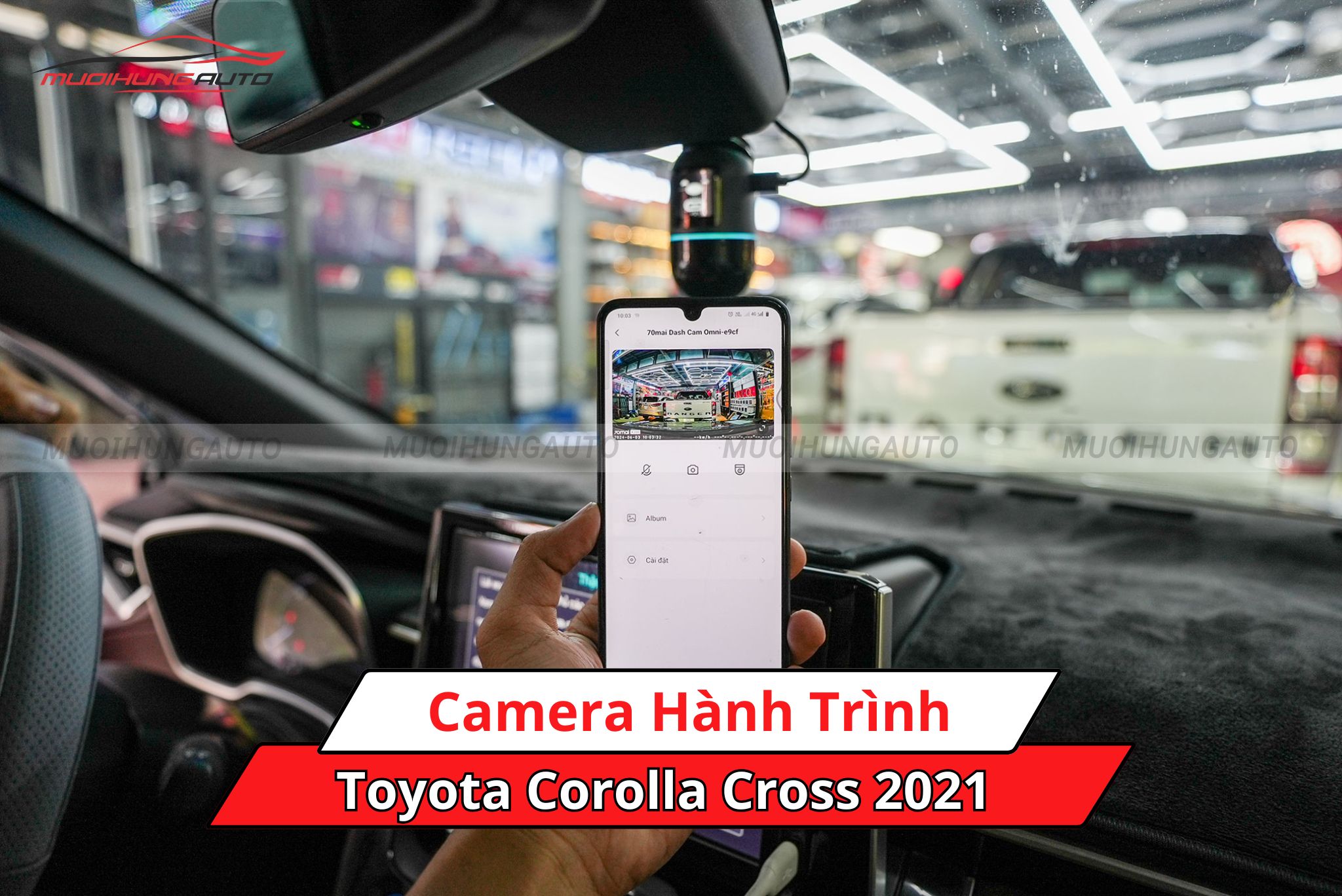 Lắp camera hành trình cho xe Toyota Corolla Cross 2021