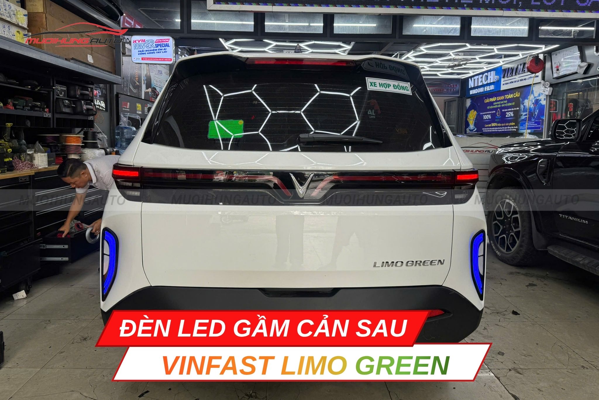 LED gầm cản sau xe Vinfast Limo Green