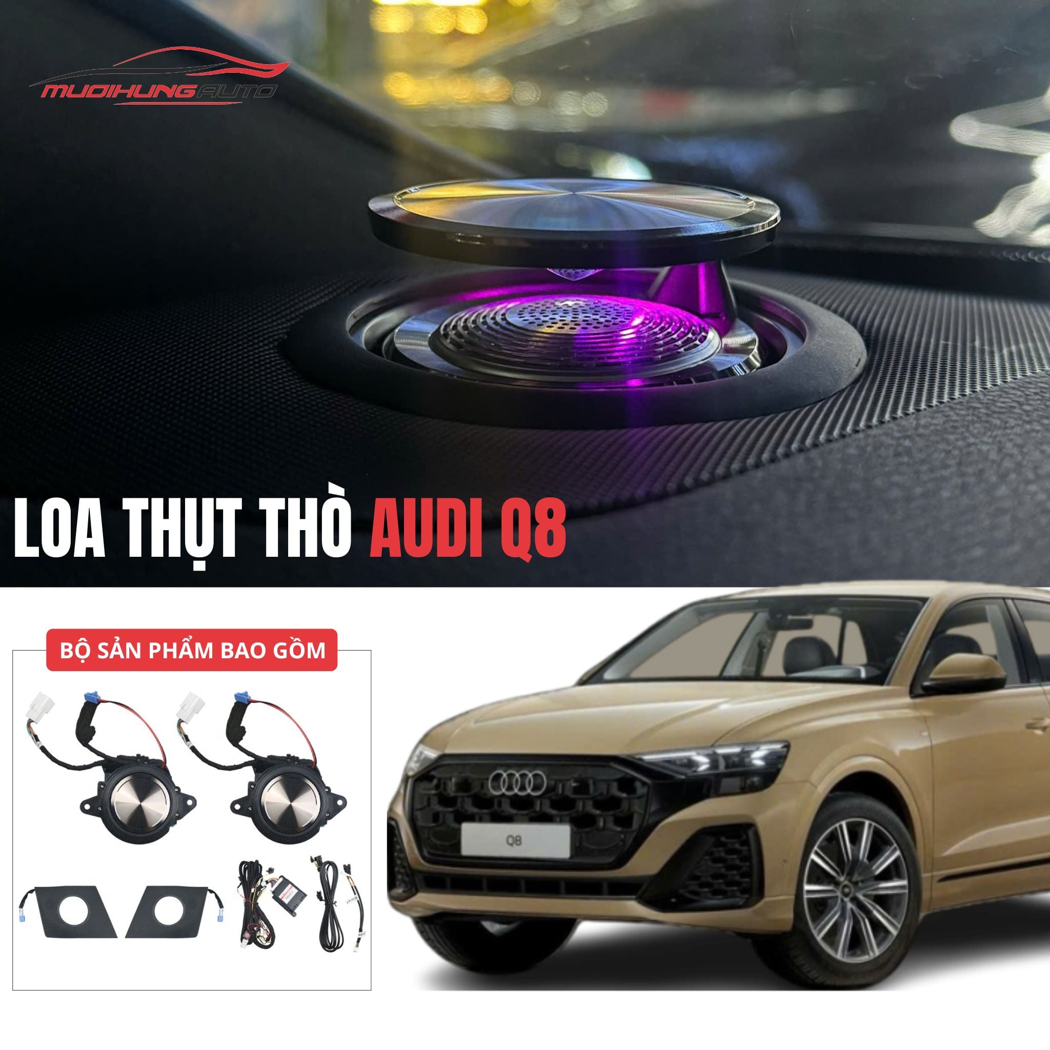 Loa thụt thò Audi Q8