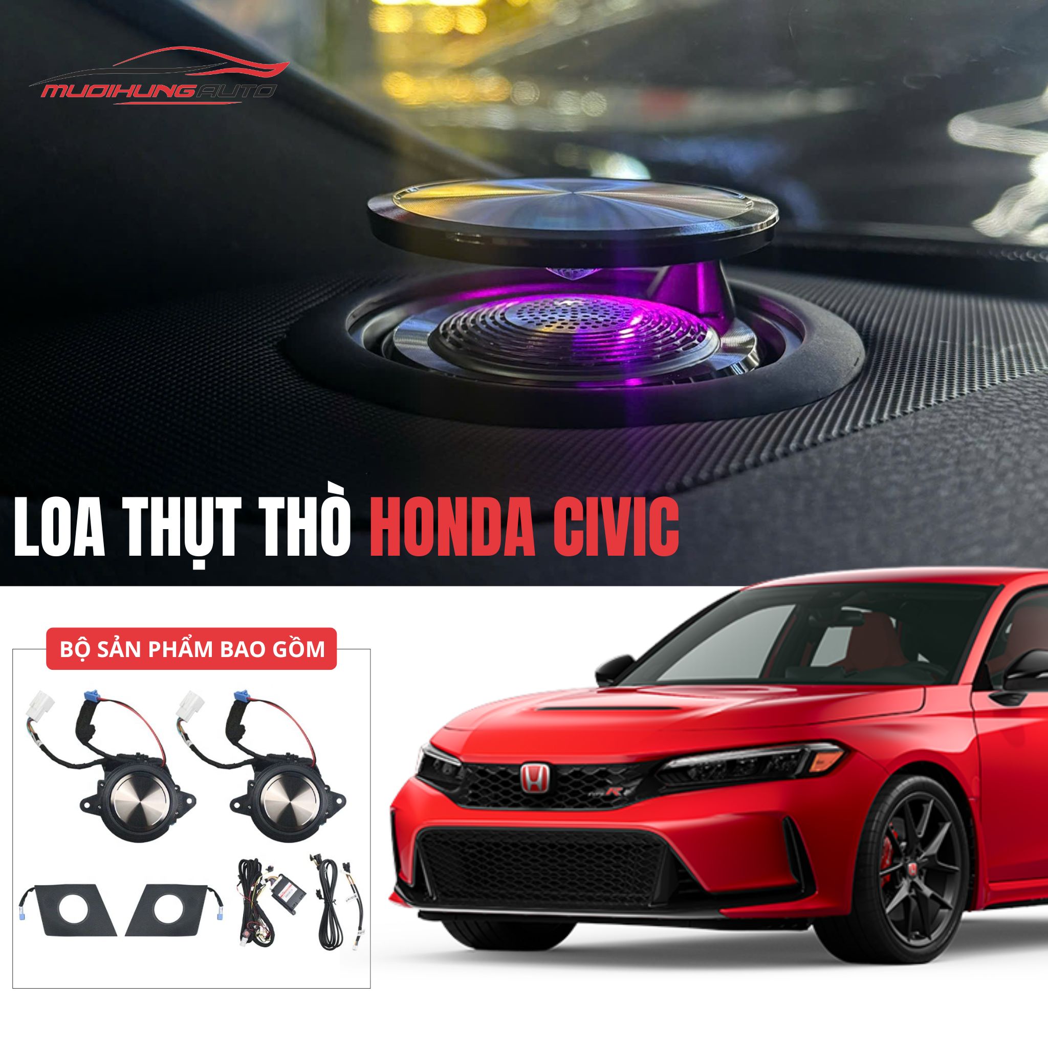 Loa thụt thò Honda Civic