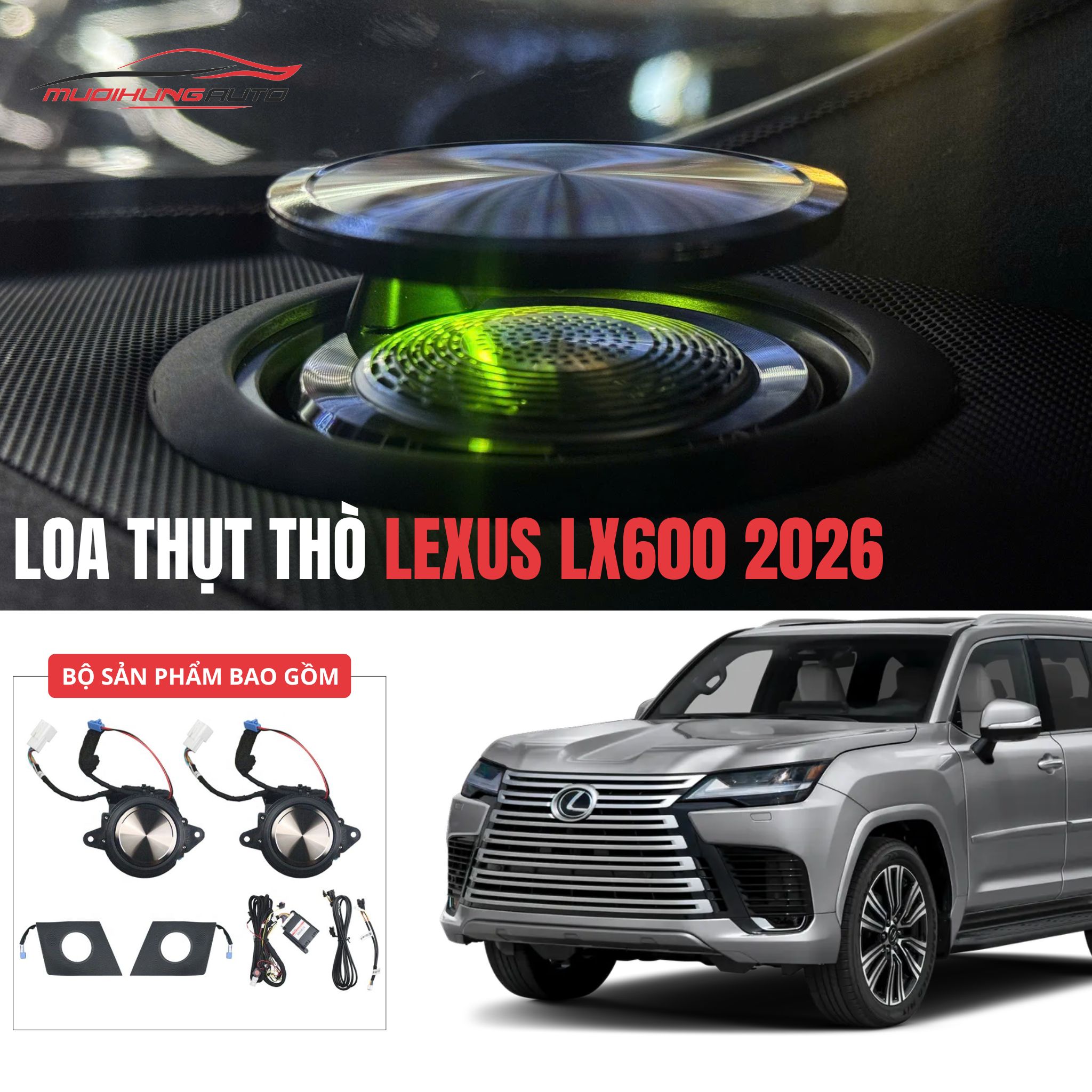Loa thụt thò Lexus LX600 2026
