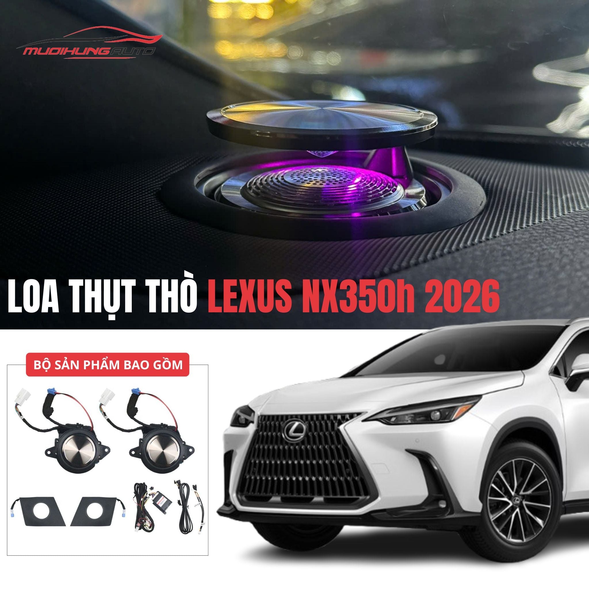 Loa thụt thò Lexus NX350h 2026