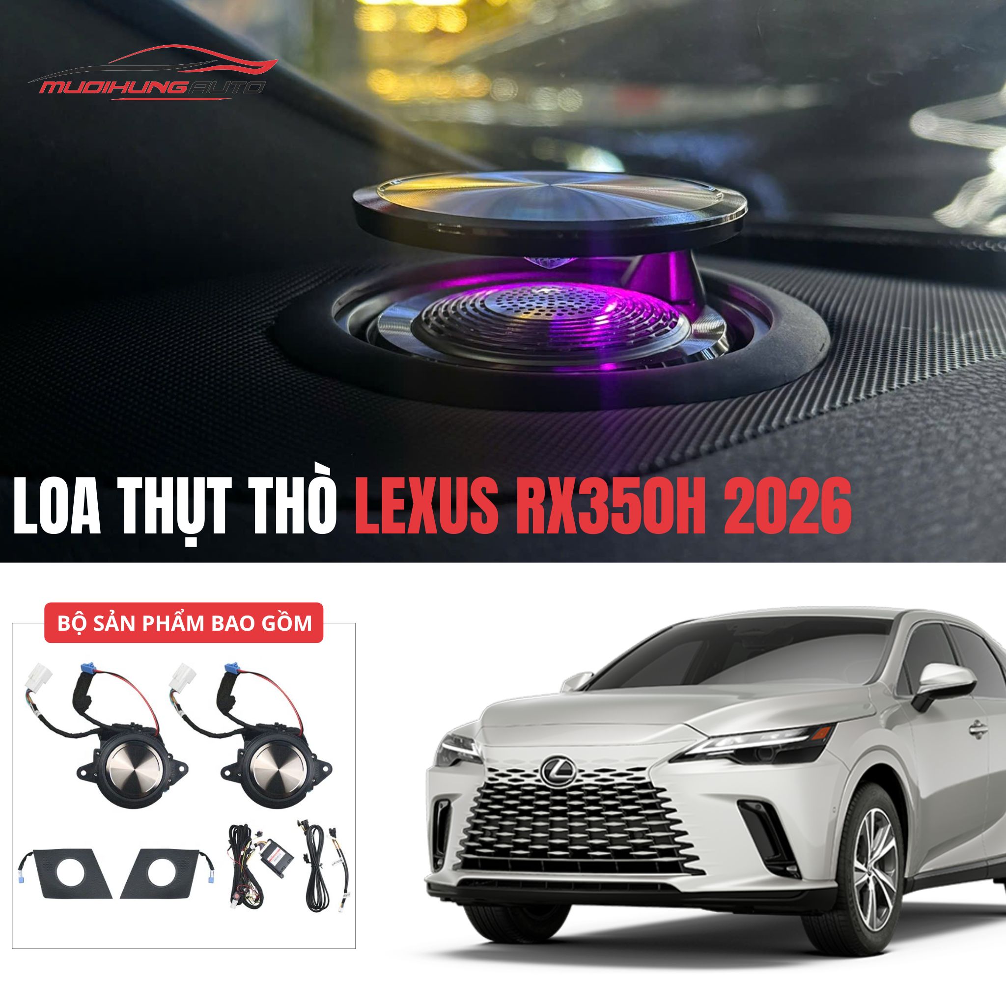 Loa thụt thò Lexus RX350h 2026