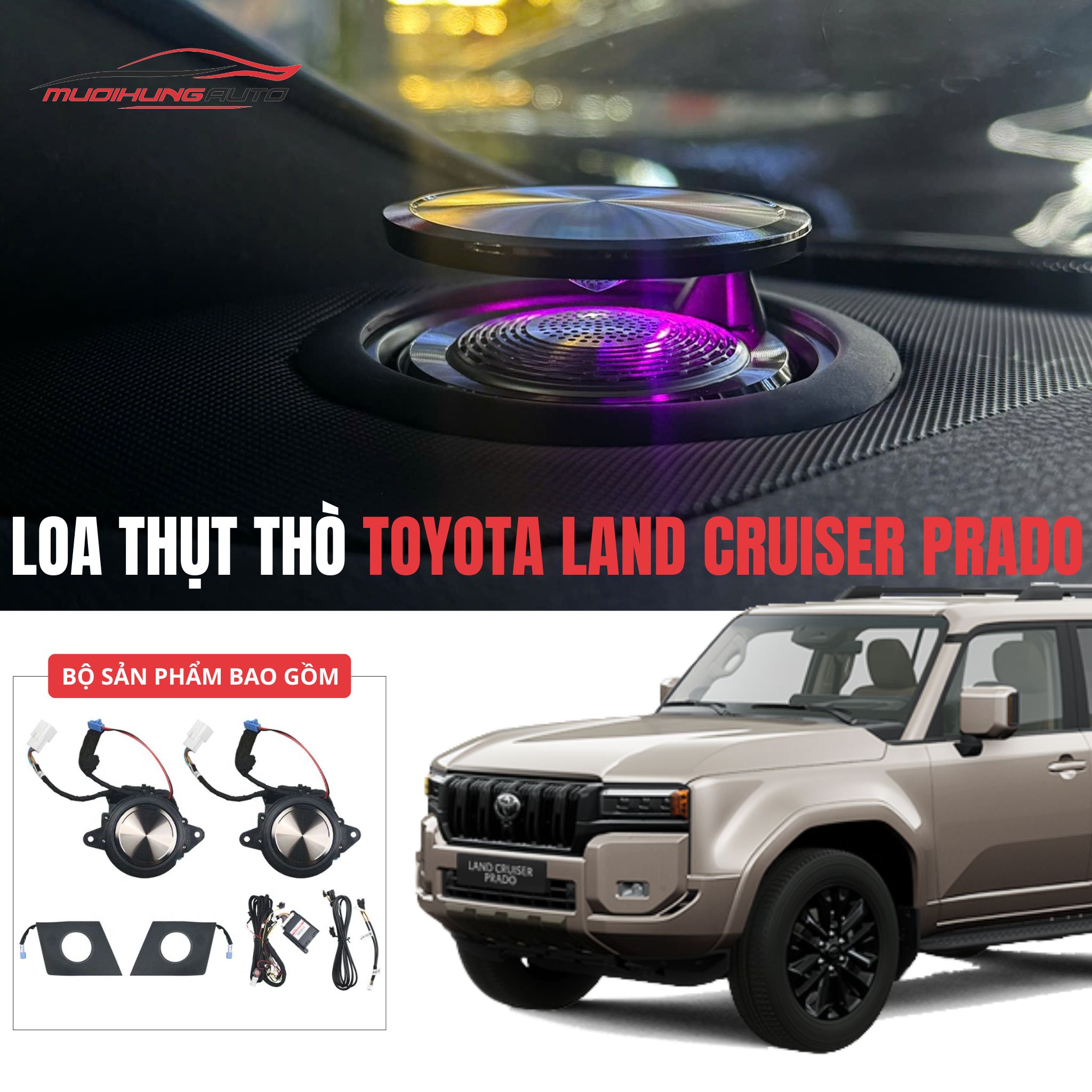 Loa thụt thò Toyota Land Cruiser Prado