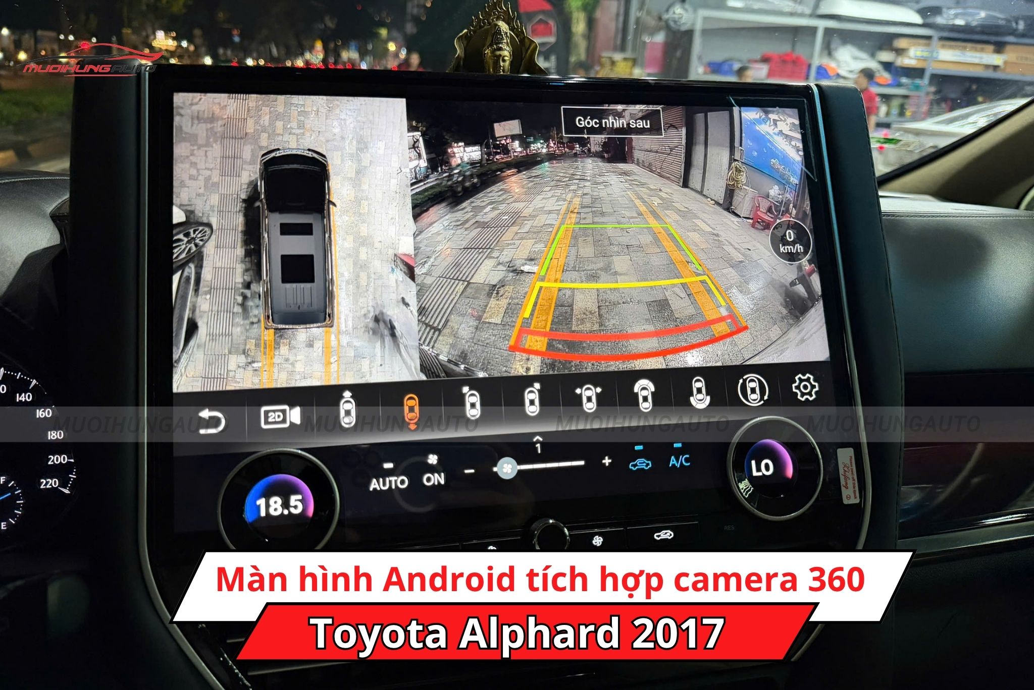 Màn hình Android liền camera 360 cho xe Toyota Alphard 2017