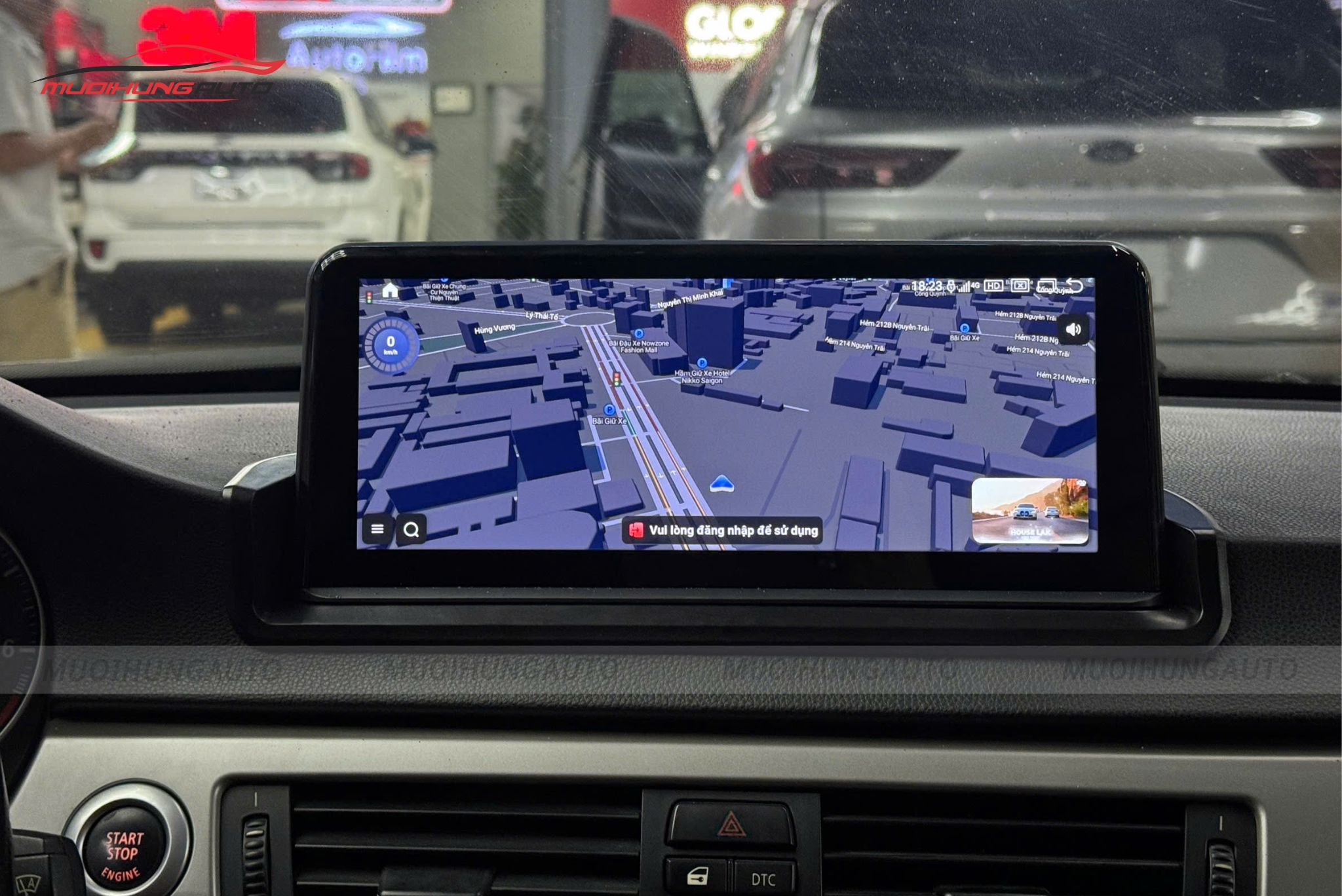 Màn hình Android tích hợp camera 360 độ cho BMW 330i 2007