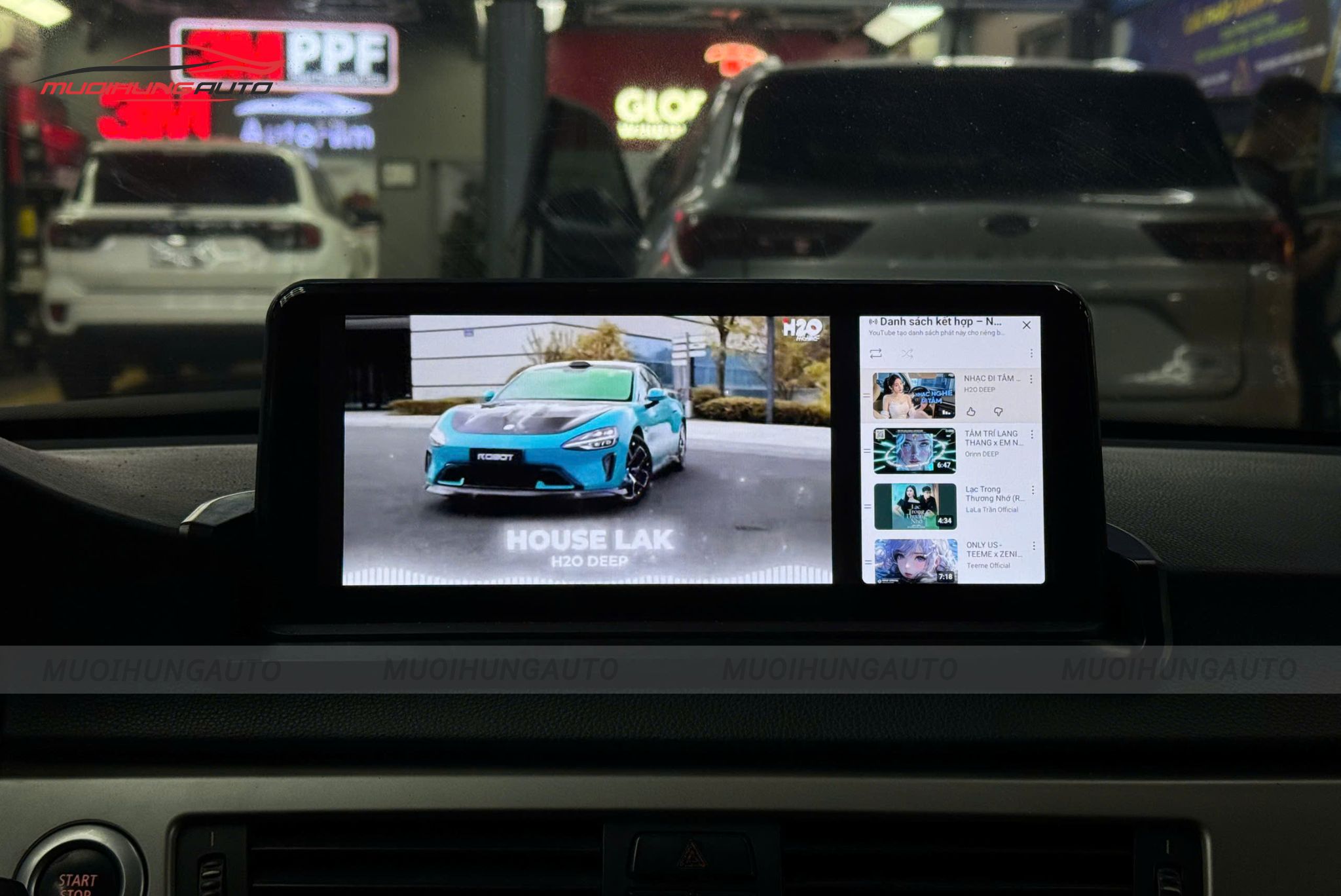 Màn hình Android tích hợp camera 360 độ cho ô tô BMW 330i 2007