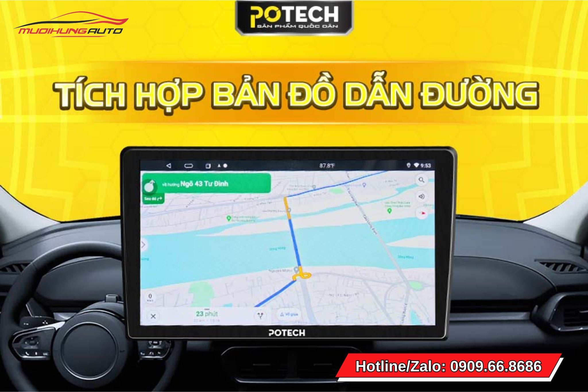 Màn hình Android xe hơi Potech PX8