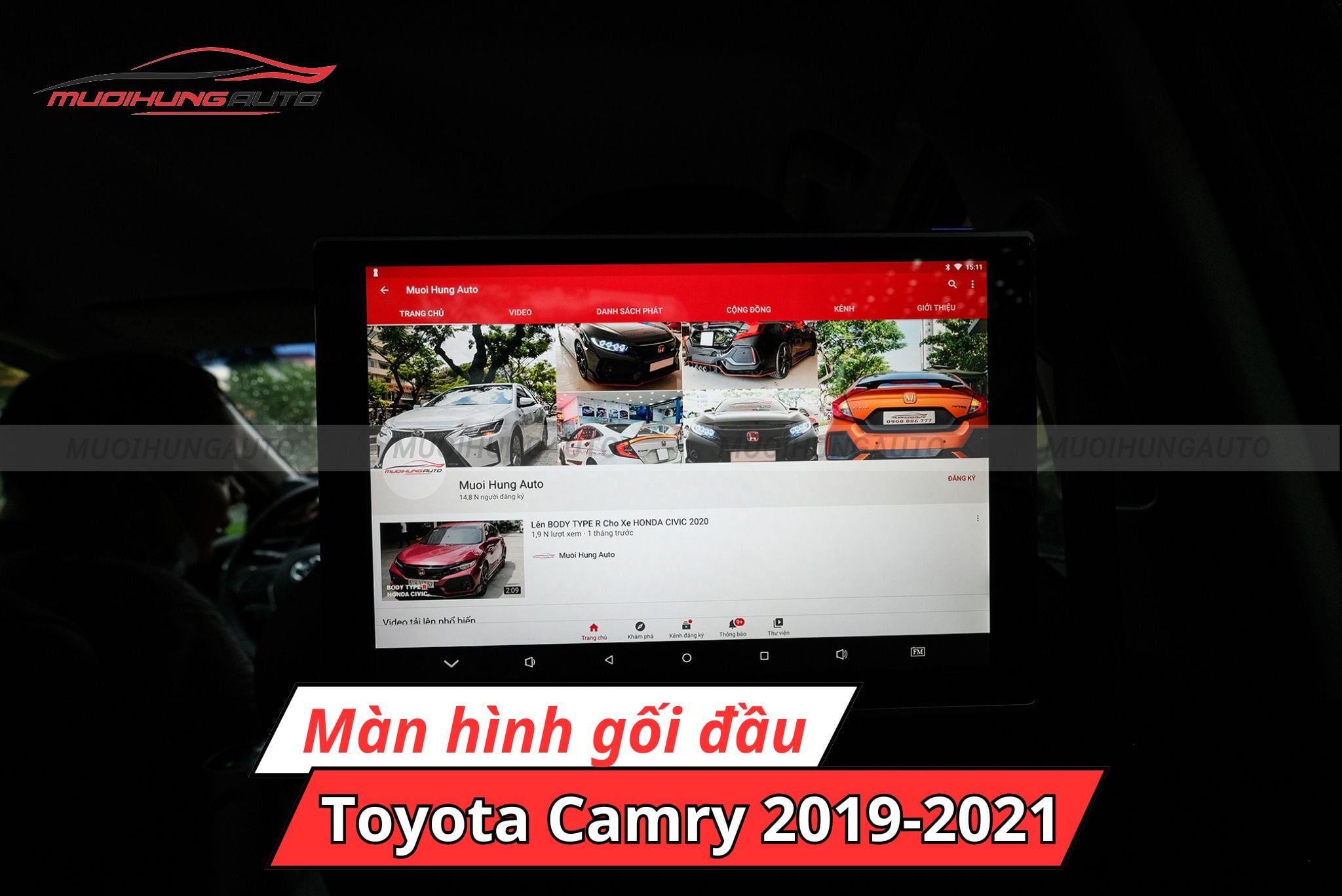 Màn hình gối Android Toyota Camry 2019-2021