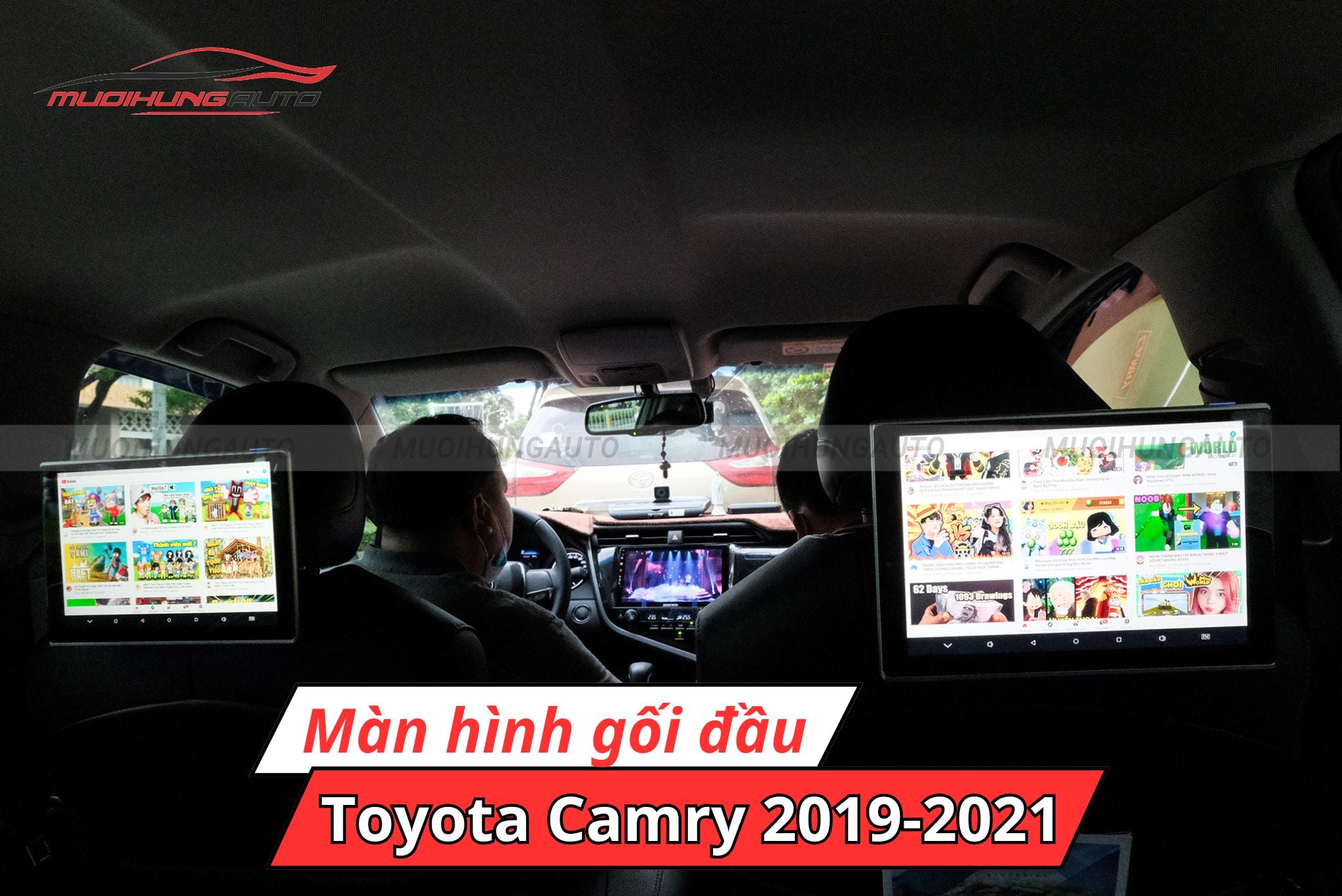 Màn hình gối đầu Android Toyota Camry 2019-2021