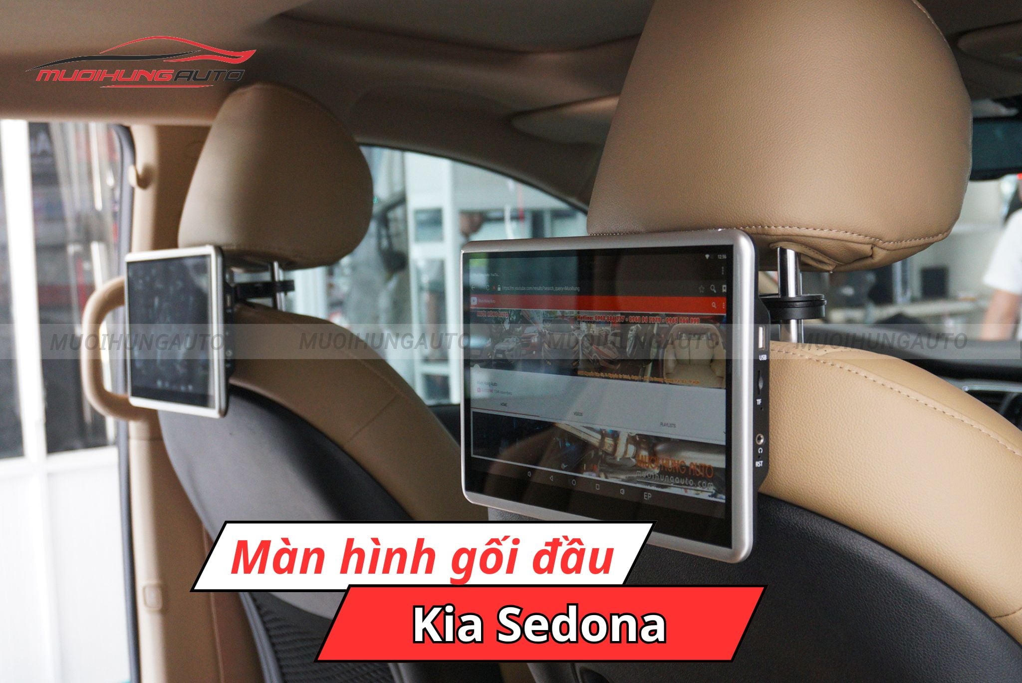 Màn hình gối đầu cho xe Kia Sedona