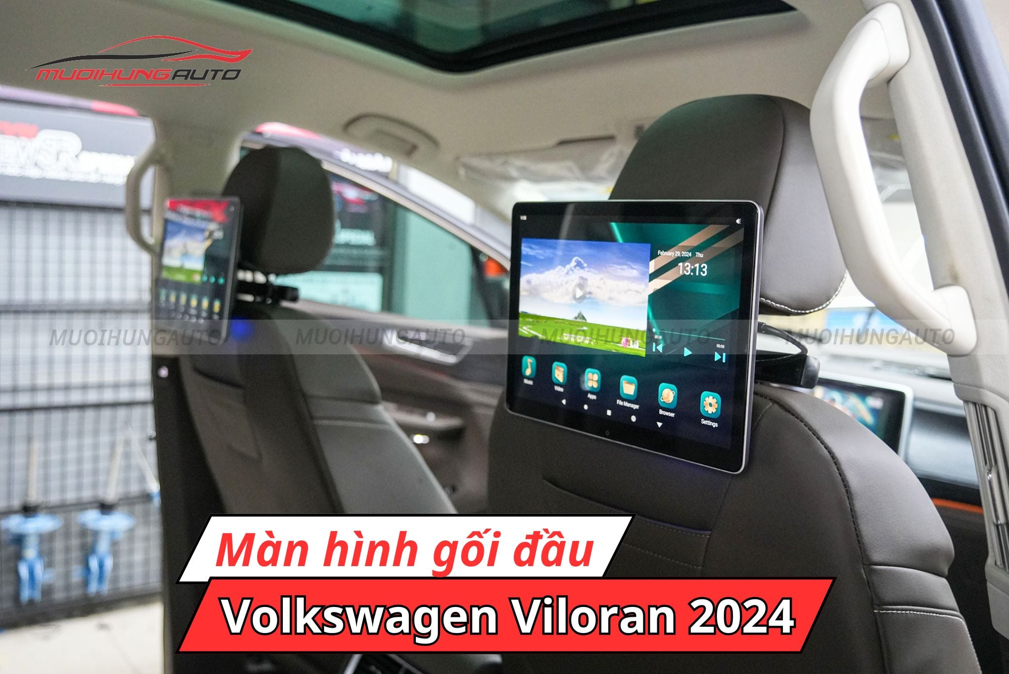 Màn hình gối đầu cho xe Volkswagen Viloran 2024
