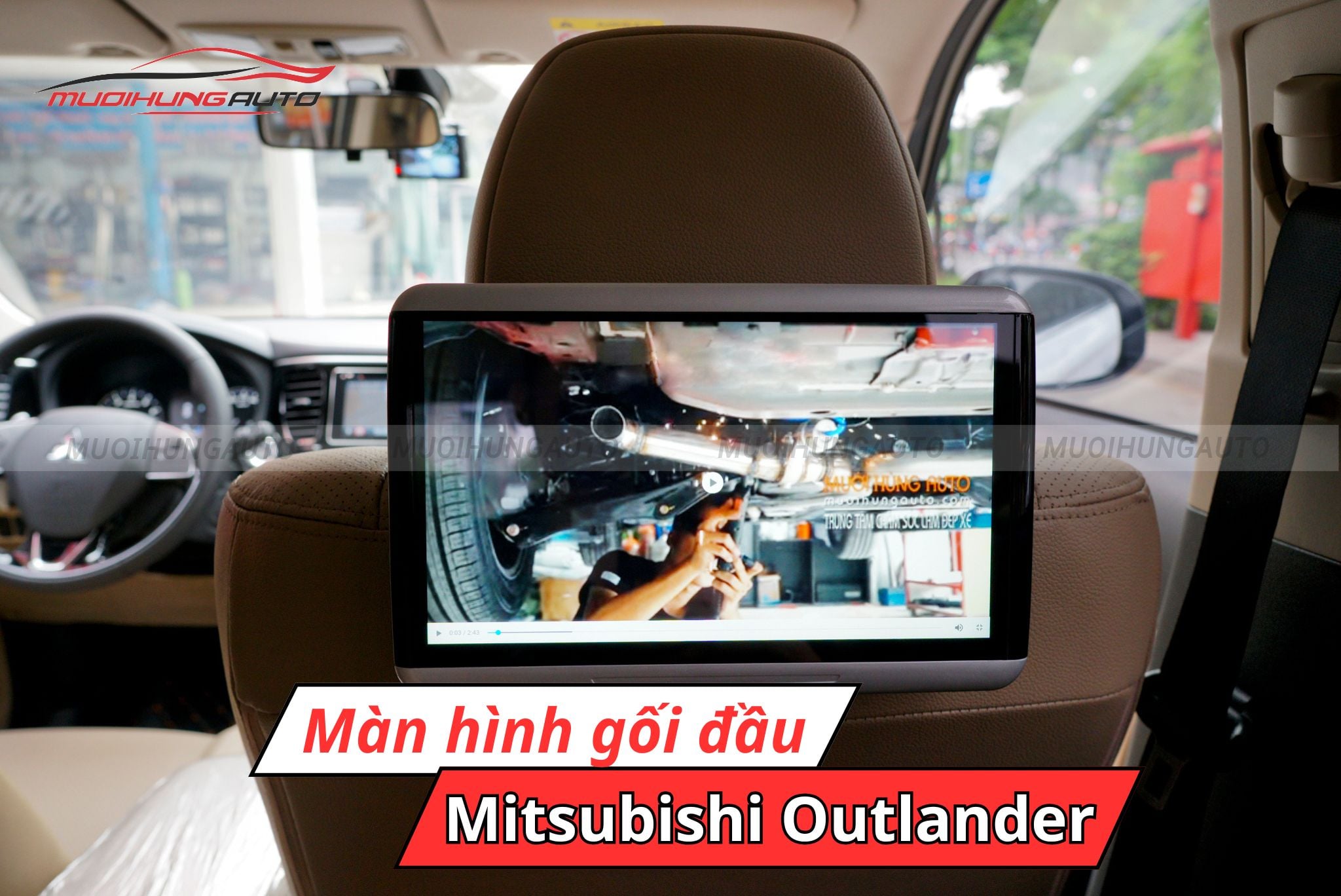 Màn hình gối đầu Mitsubishi Outlander