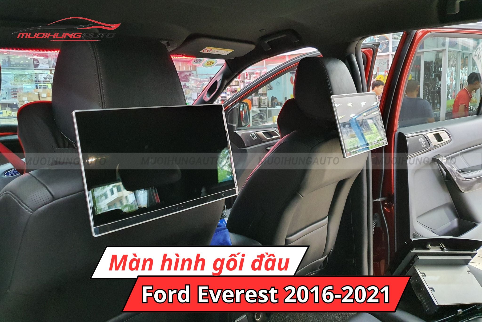 Màn hình gối đầu ô tô Ford Everest 2016-2021