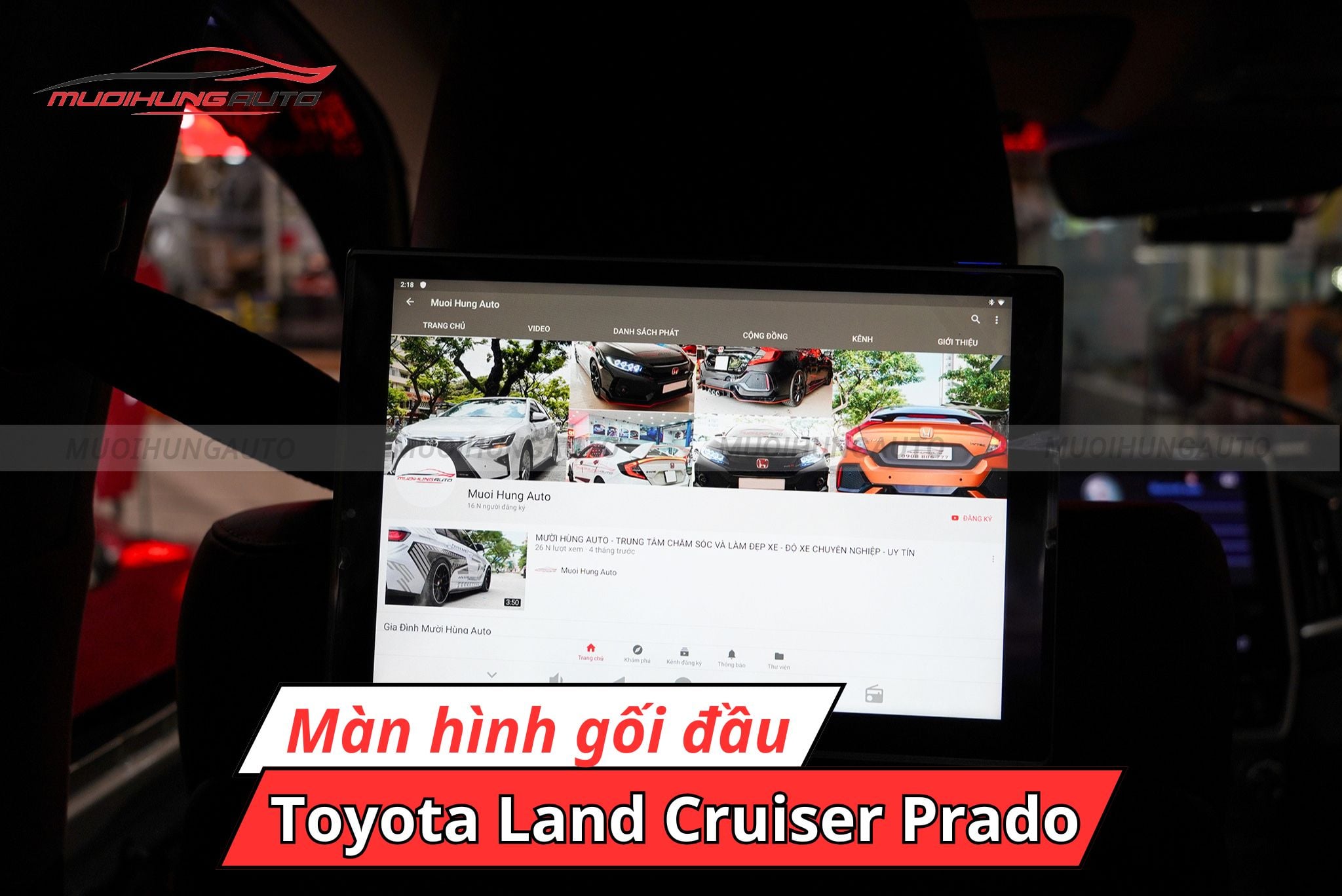 Màn hình gối đầu ô tô Toyota Land Cruiser Prado 2021