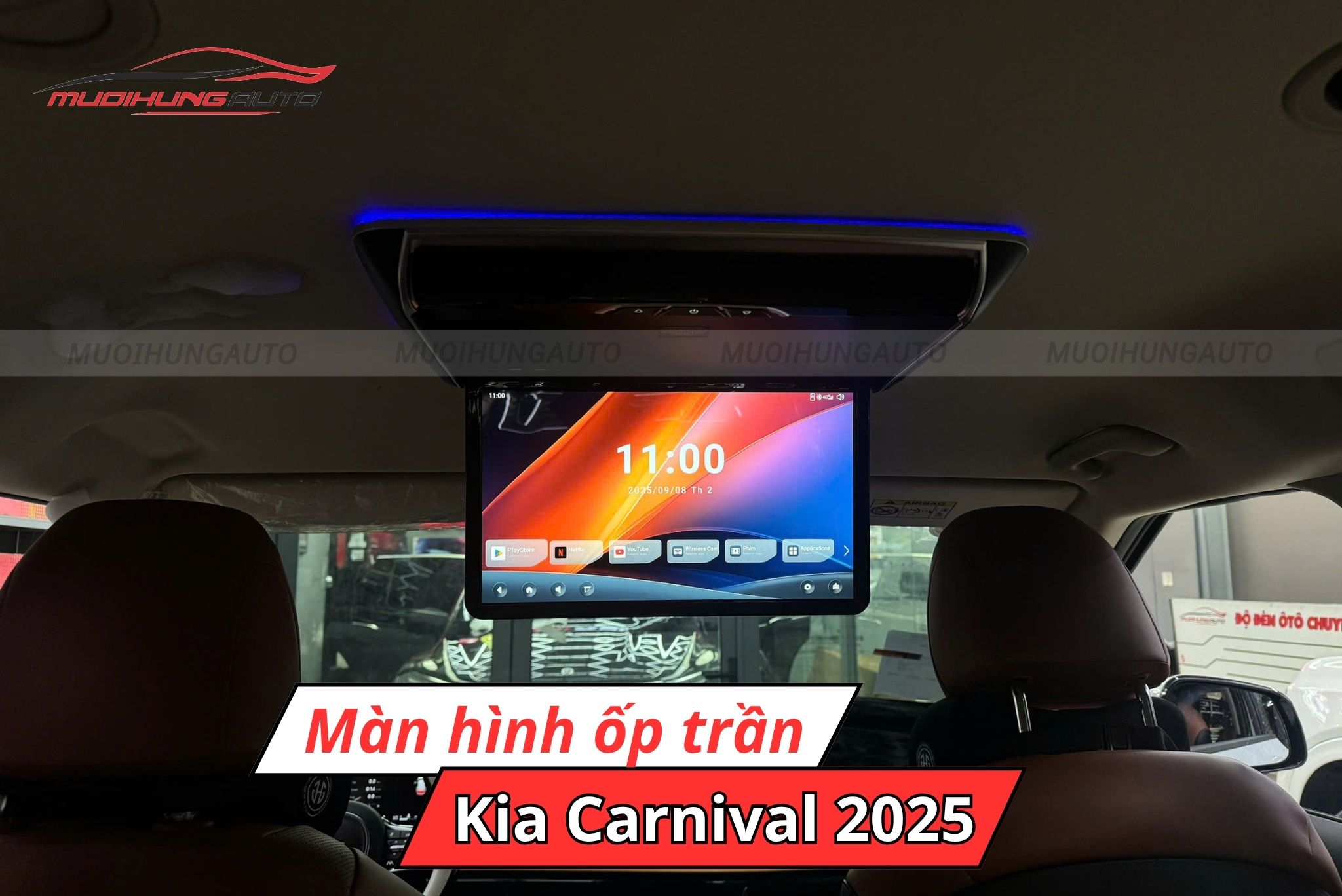 Màn hình ốp trần ô tô Kia Carnival 2025