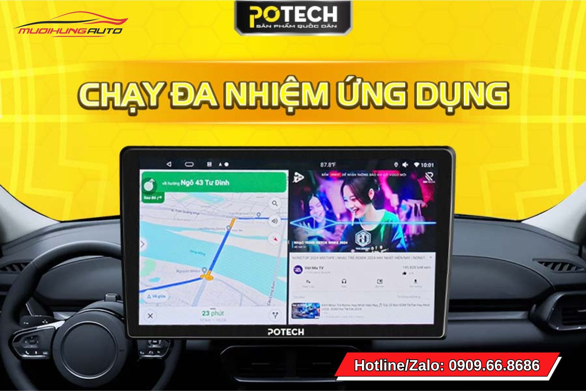 Màn hình xe hơi Potech PX8