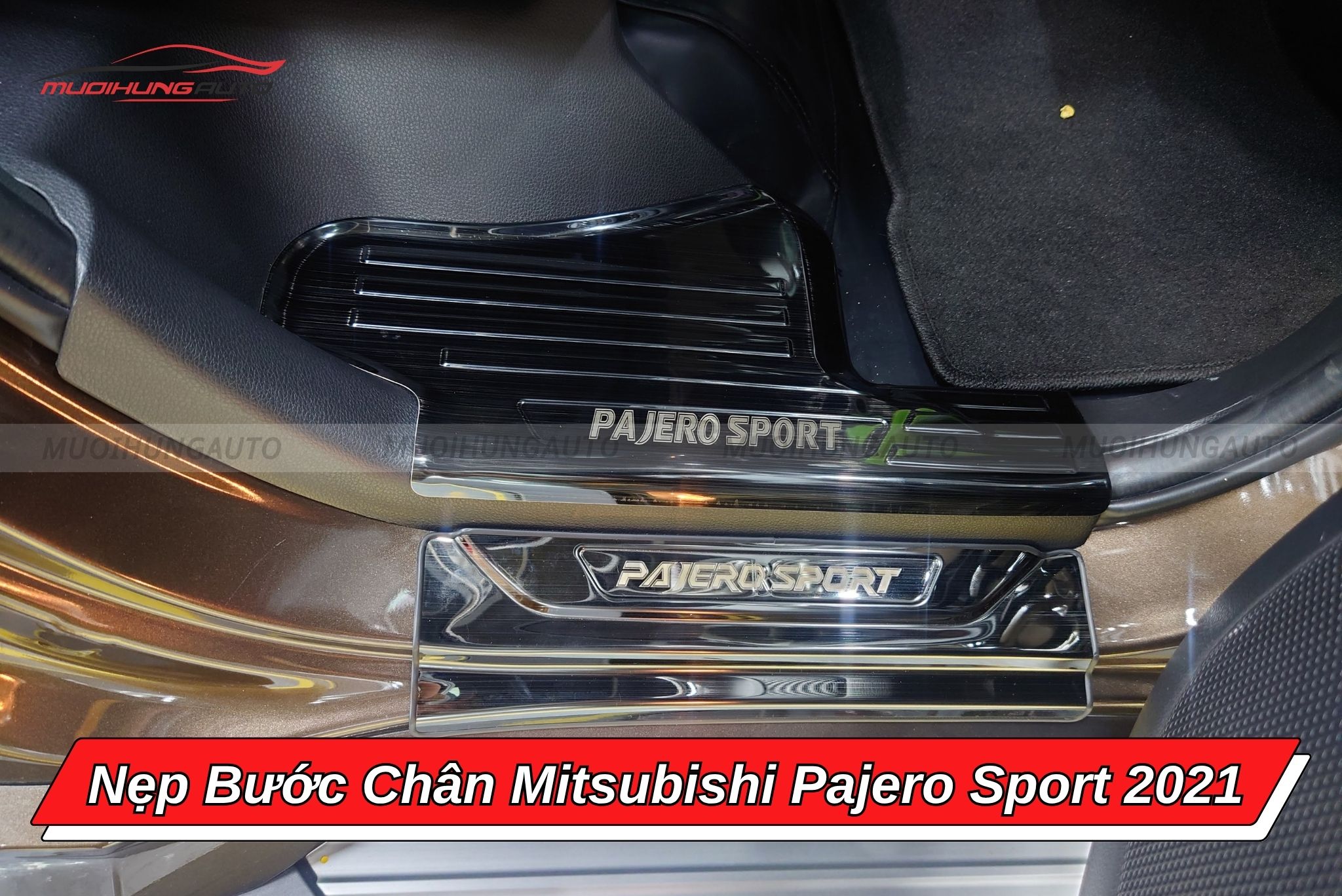 Nẹp bậc lên xuống ô tô Mitsubishi Pajero Sport 2021