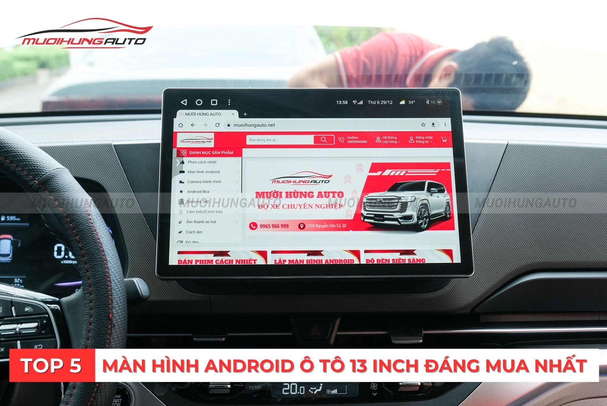 Top 5 màn hình Android ô tô 13 Inch đáng mua nhất