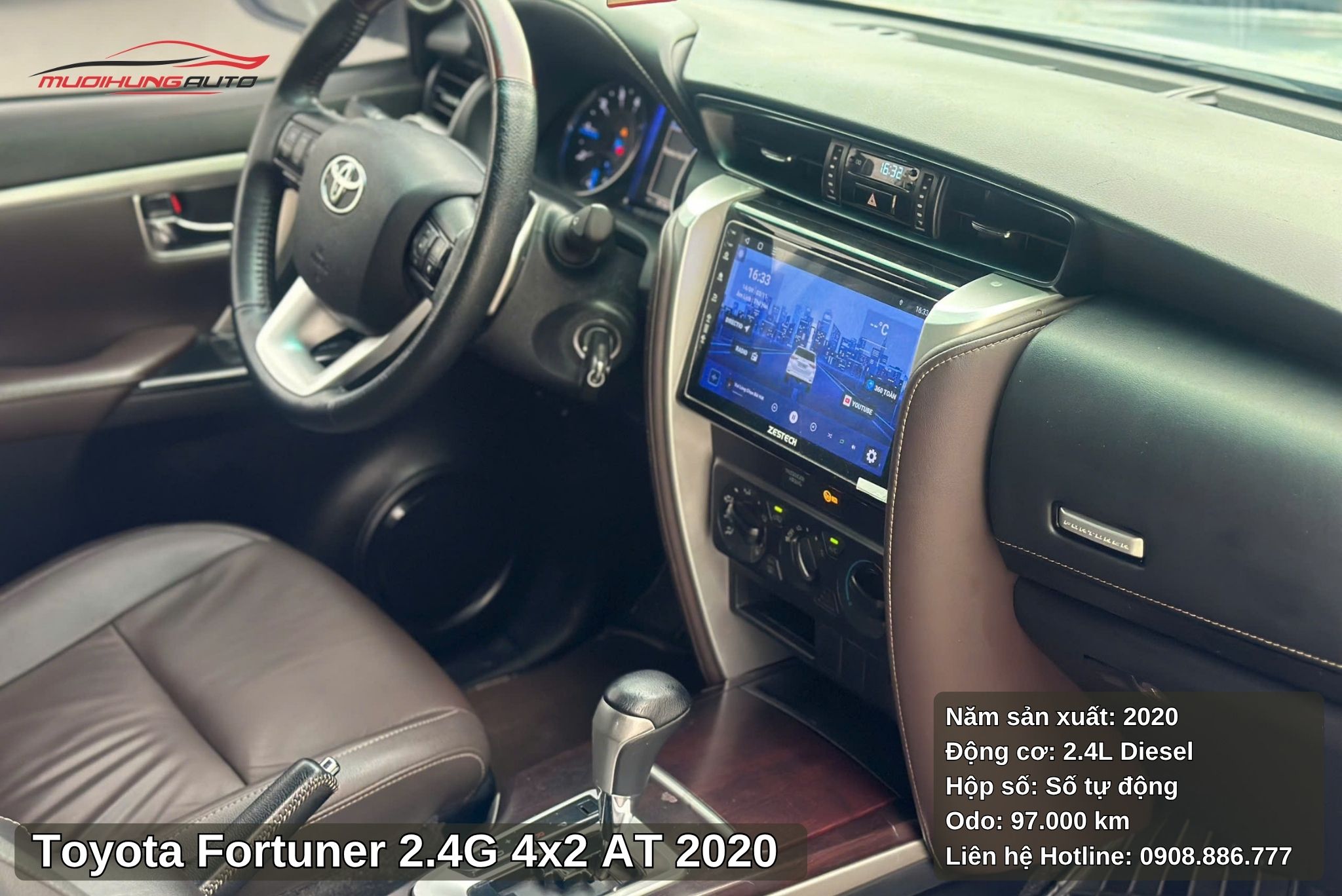 Nội thất xe Toyota Fortuner 2.4G 4x2 AT 2020 vẫn còn mới