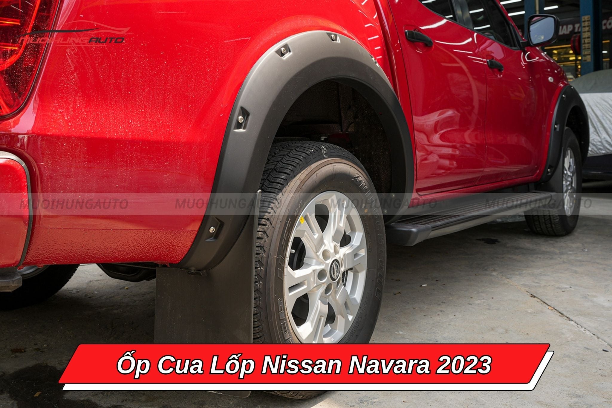 Ốp cua lốp cho ô tô Nissan Navara 2023