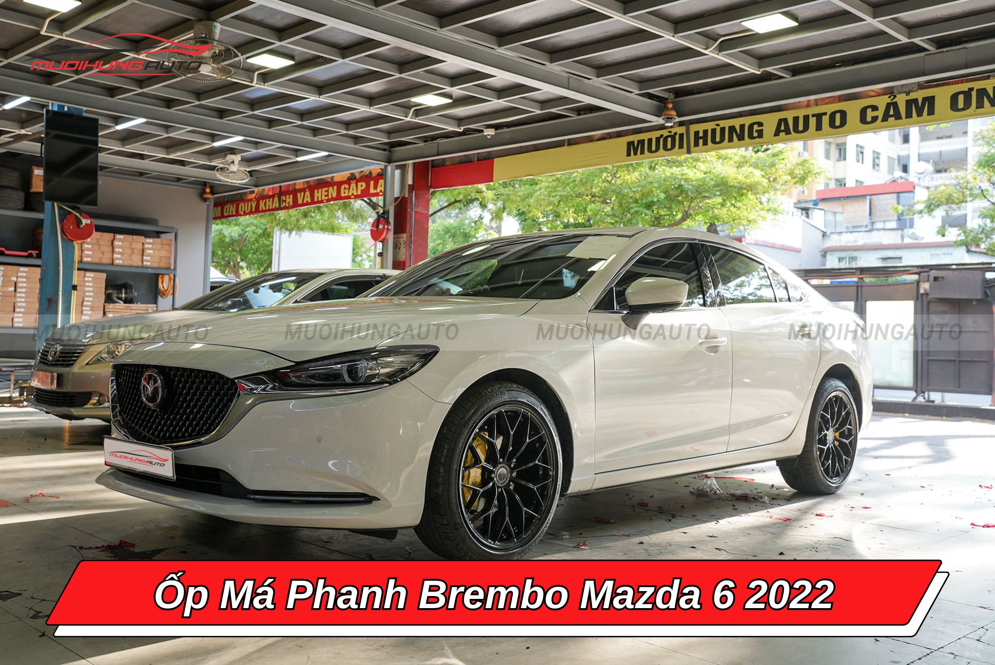 Ốp heo dầu Brembo ô tô Mazda 6 2022