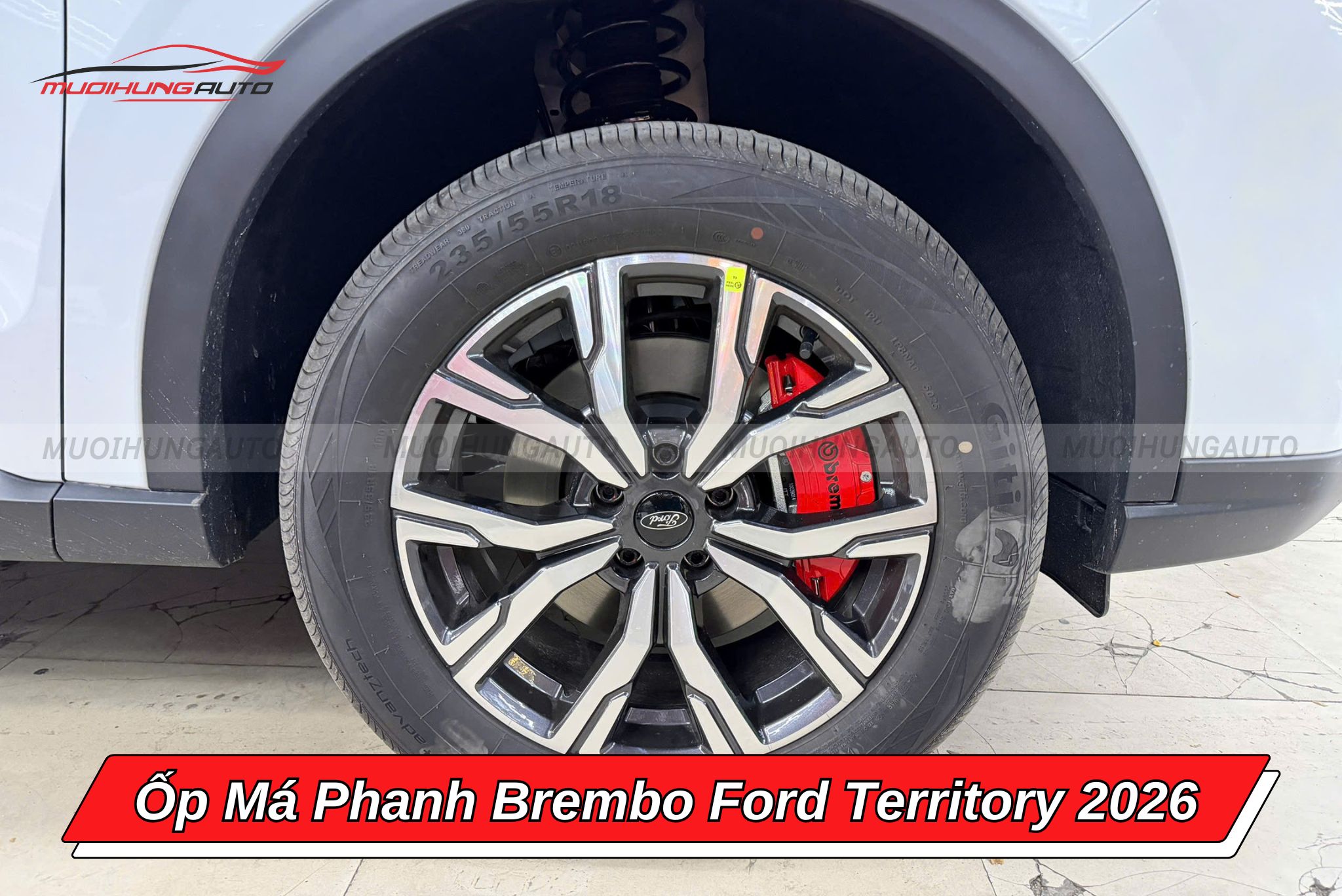 Ốp má phanh Brembo cho xe Ford Territory 2026