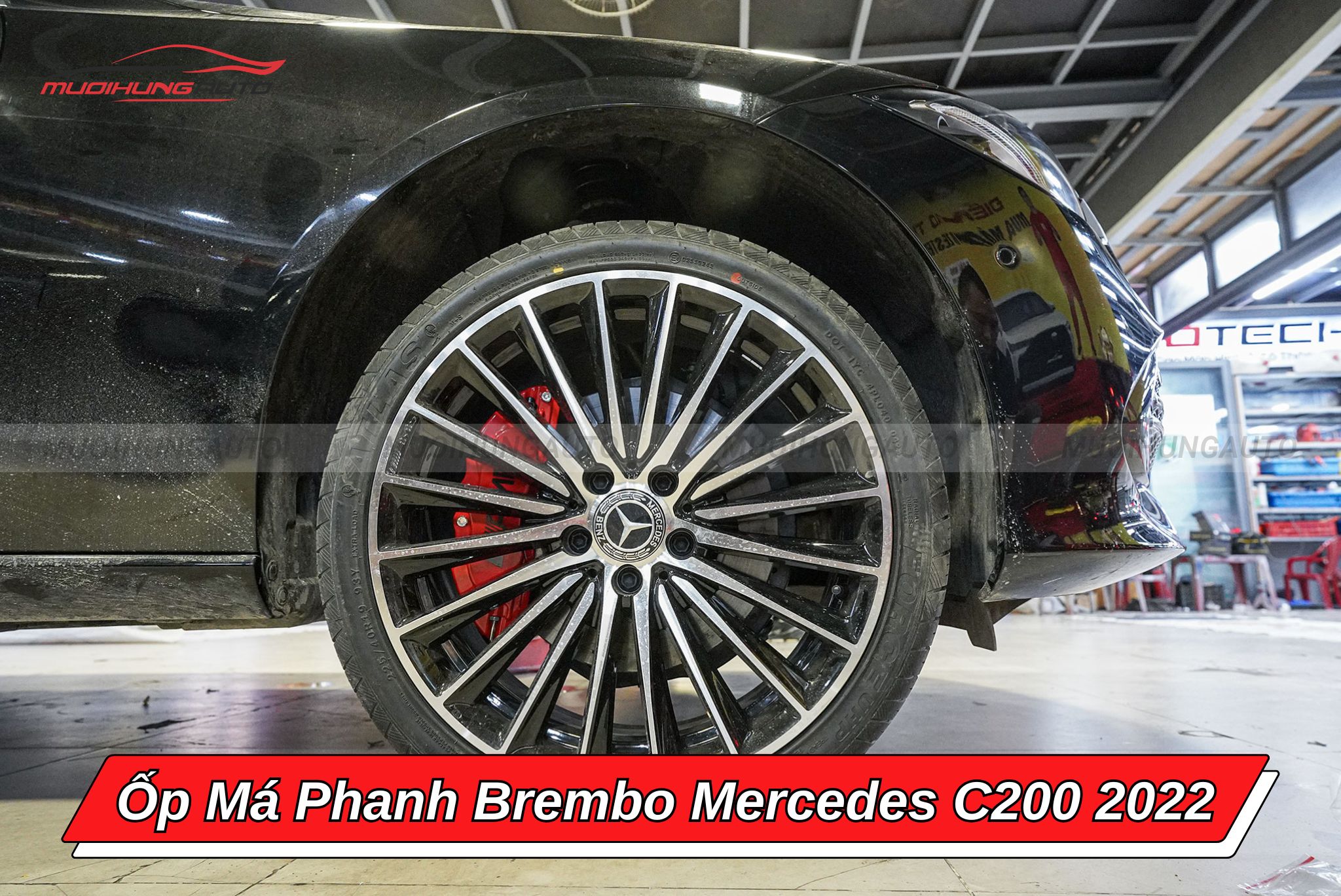Ốp má phanh Brembo Mercedes C200 2022