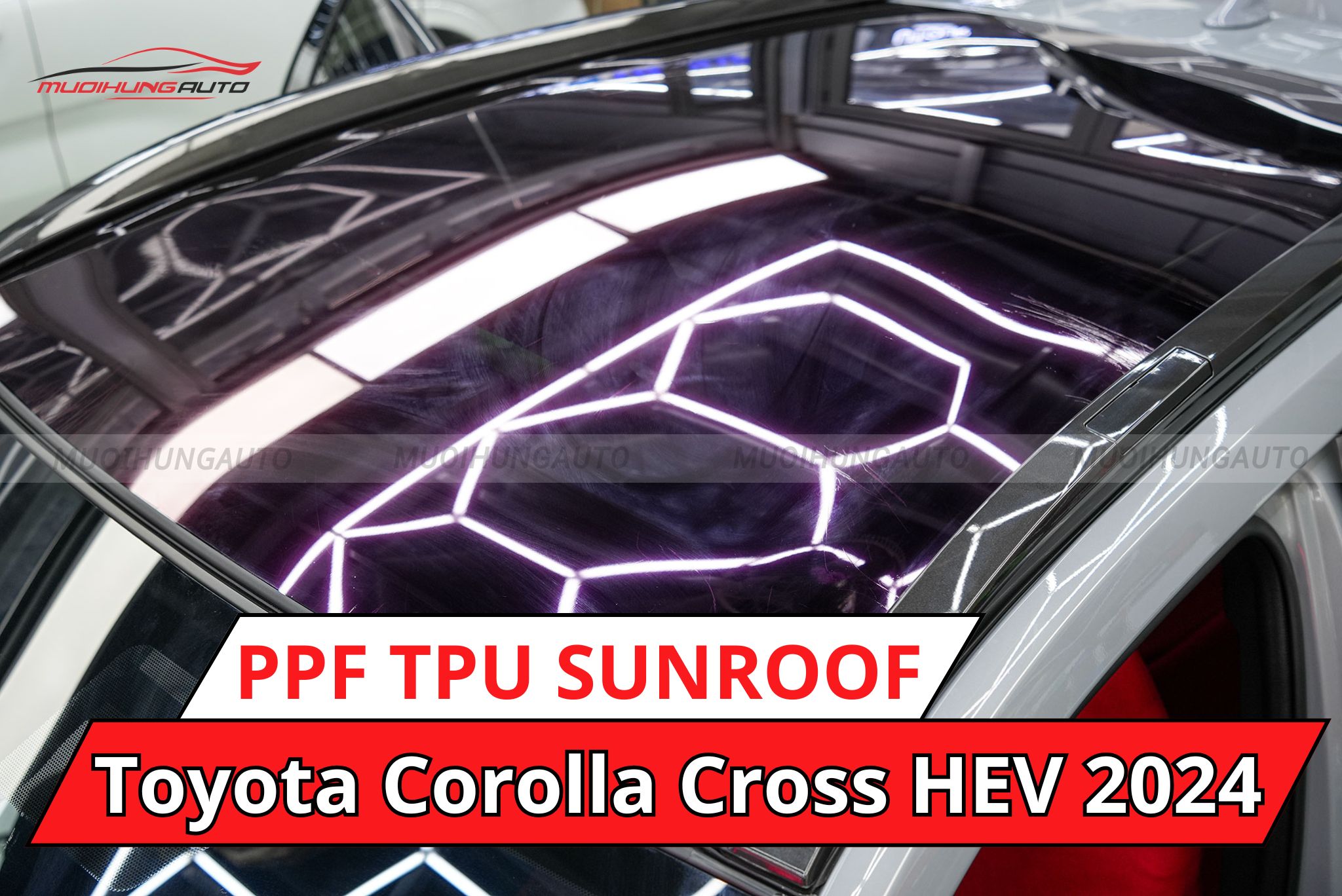 Phim PPF TPU SUNROOF cách nhiệt cửa sổ trời xe Toyota Corolla Cross HEV 2024