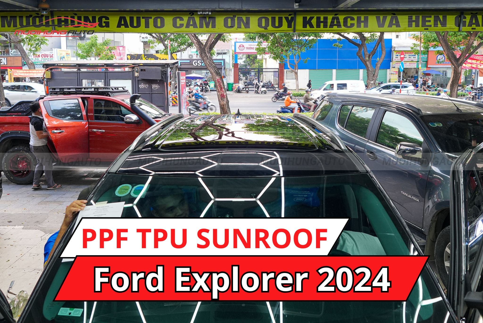 Phim PPF TPU Sunroof cách nhiệt cửa sổ trời cho Ford Explorer 2024