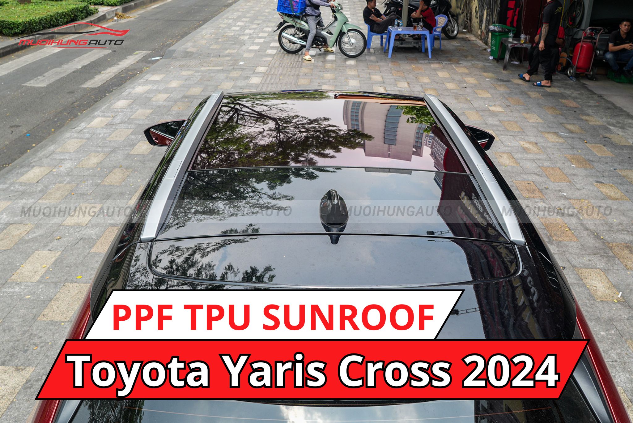 Phim PPF TPU Sunroof cách nhiệt cửa sổ trời Toyota Yaris Cross 2024