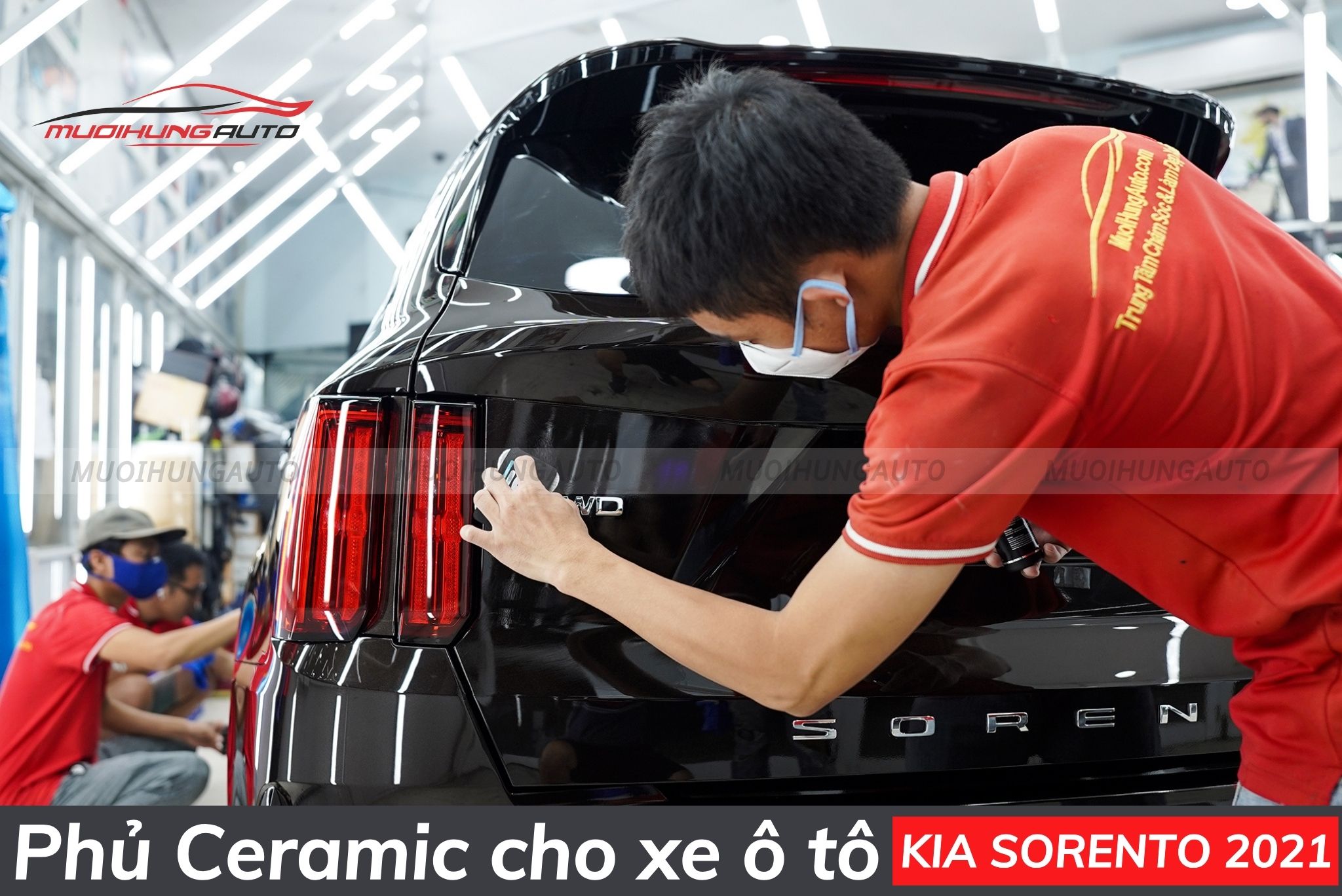 Phủ ceramic cho xe Kia Sorento 2021