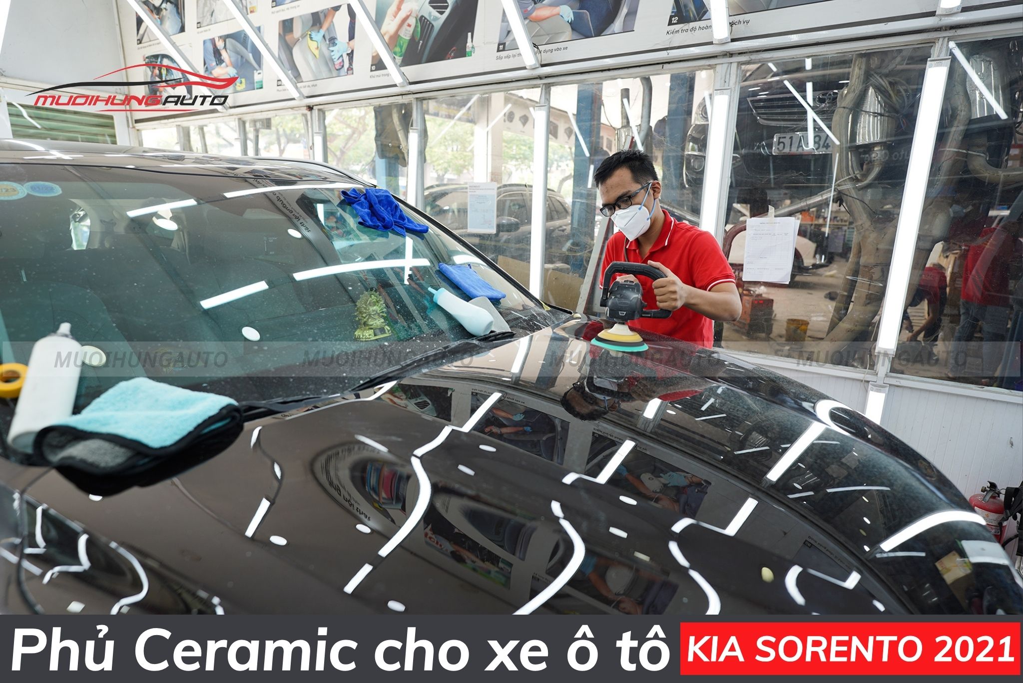 Phủ ceramic ô tô Kia Sorento 2021