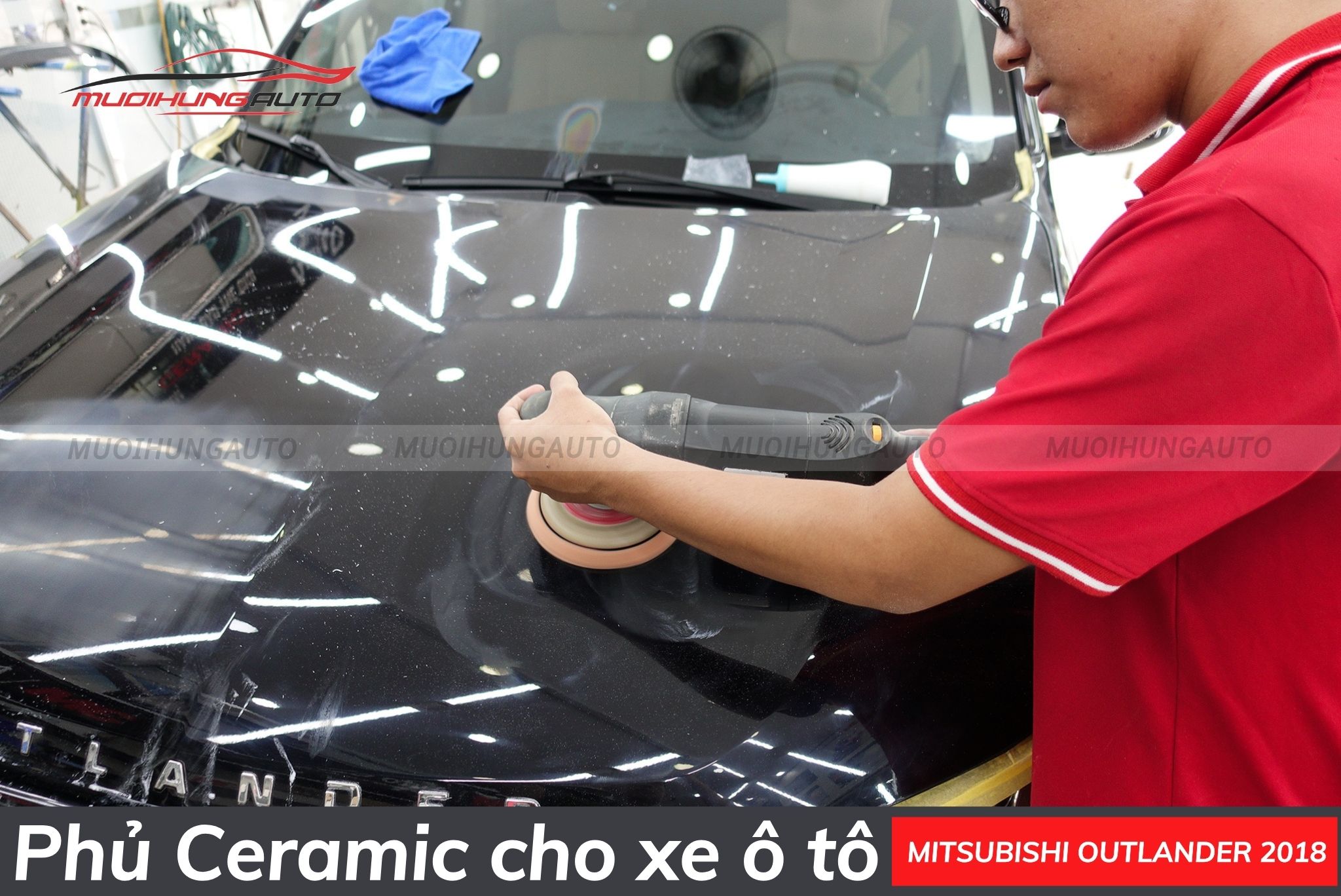Sơn phủ ceramic cho xe ô tô Mitsubishi Outlander 2018