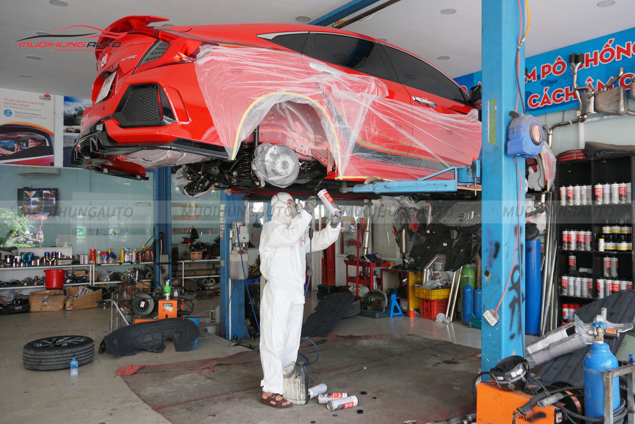 Sơn phủ gầm xe Honda Civic 2016 - 2021