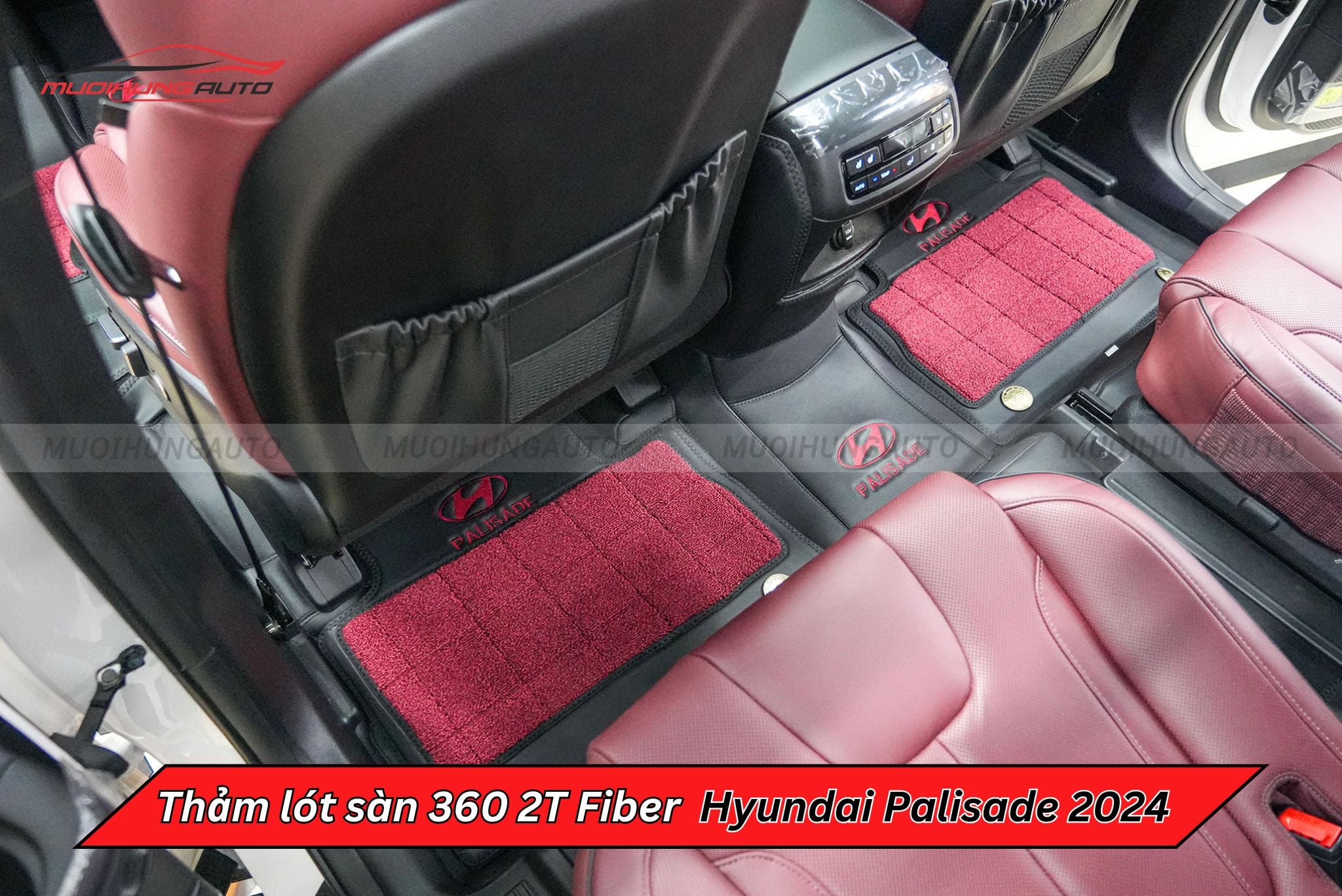 Thảm lót chân xe ô tô 360 2T Fiber Hyundai Palisade 2024