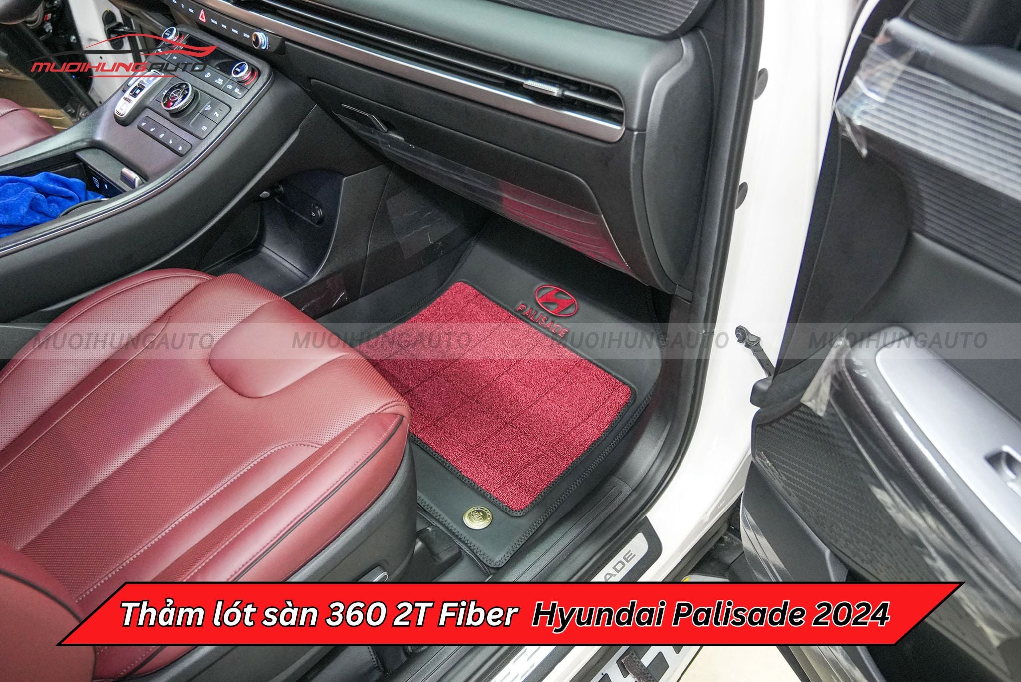 Thảm lót sàn 360 2T Fiber cho xe Hyundai Palisade 2024
