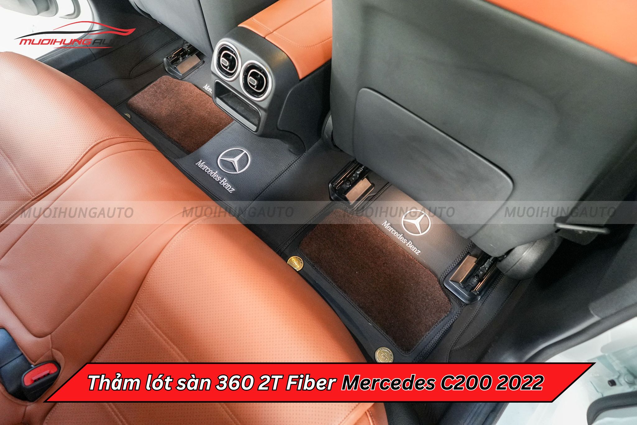 Thảm lót sàn 360 2T Fiber cho xe Mercedes C200 2022