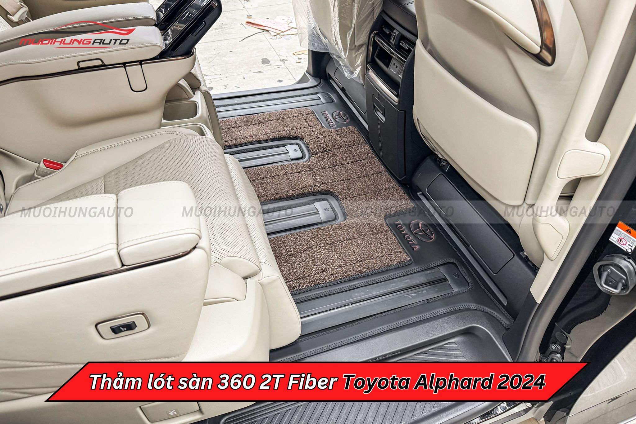 Thảm lót sàn 360 2T Fiber cho xe Toyota Alphard 2024