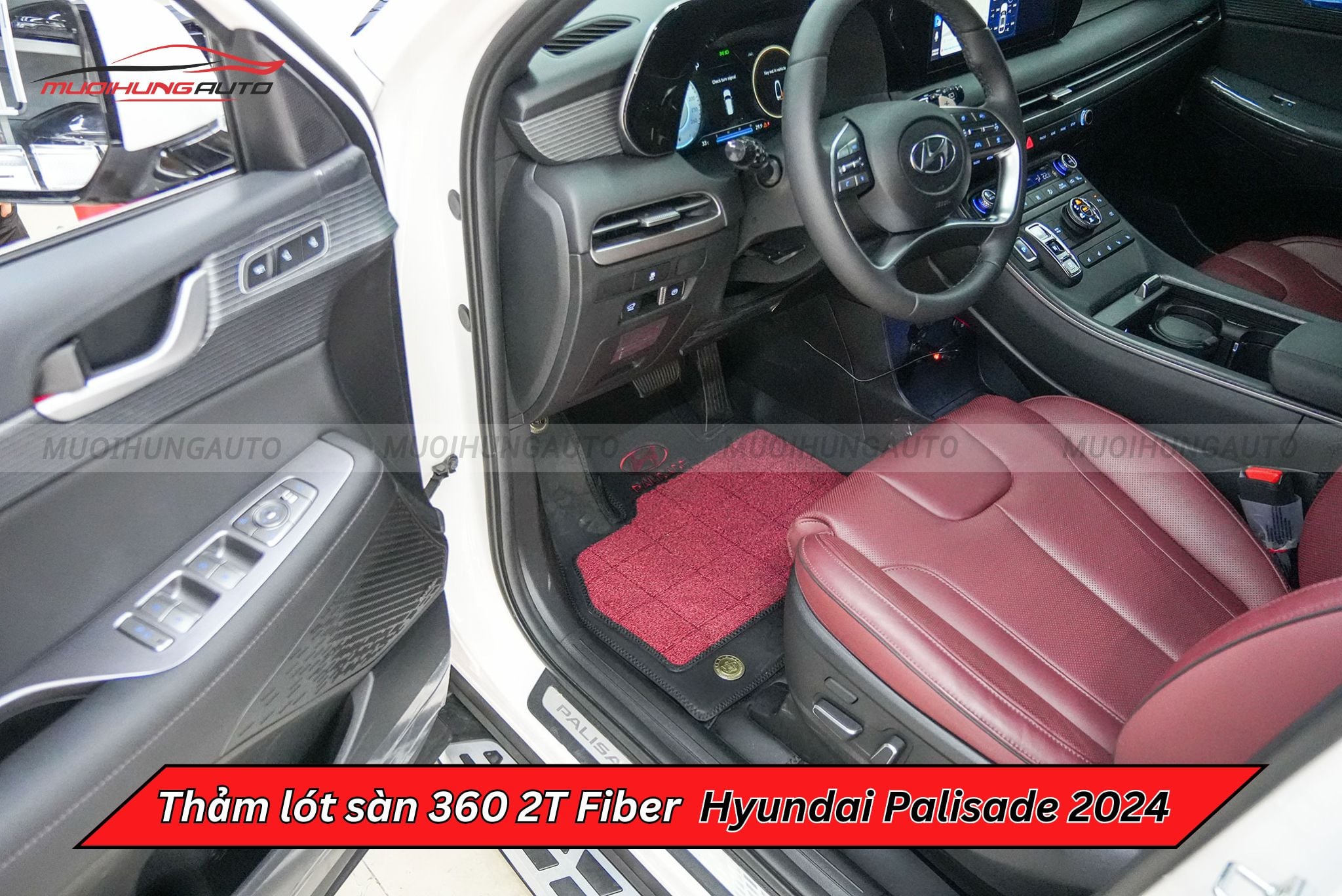 Thảm lót sàn ô tô 360 2T Fiber Hyundai Palisade 2024