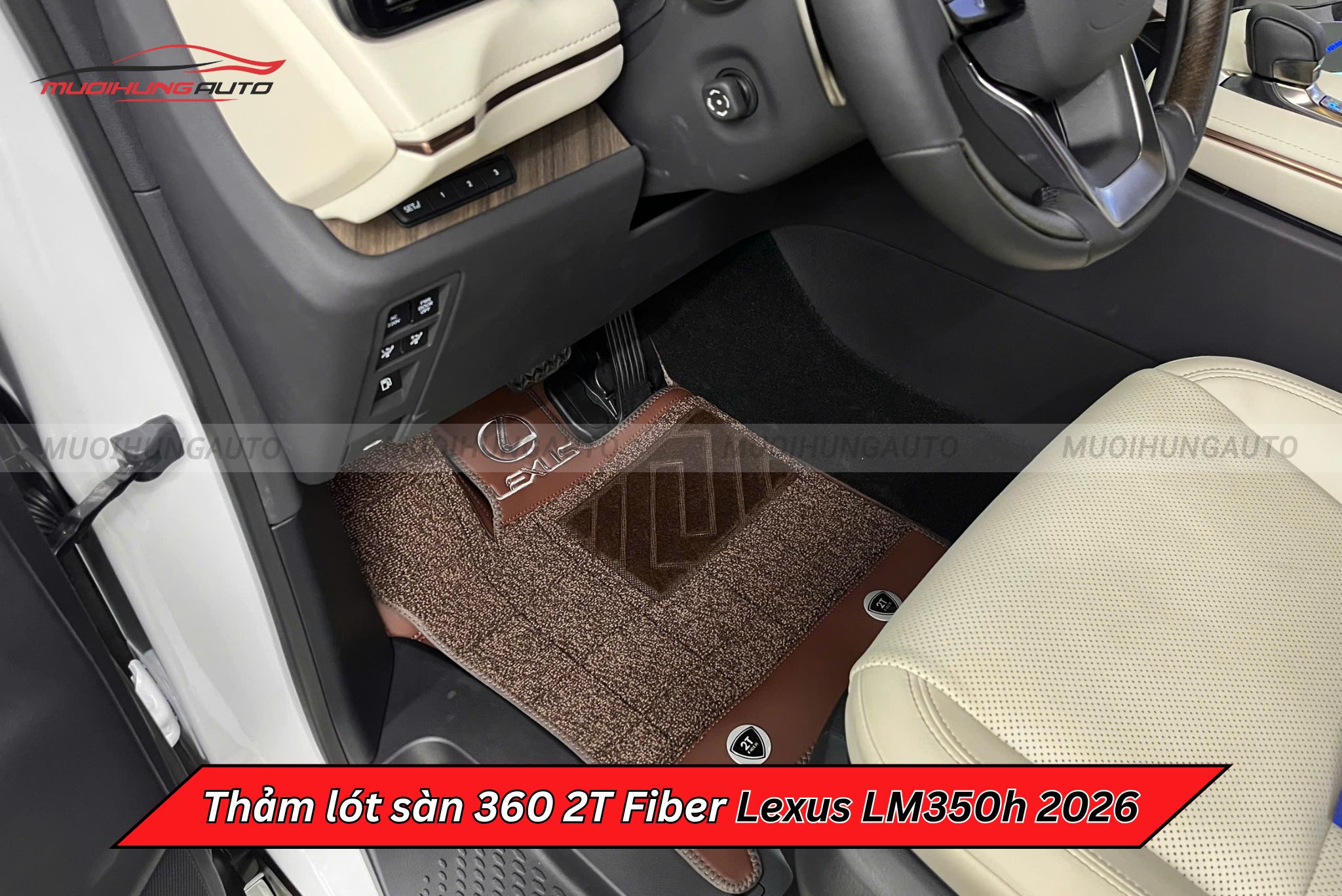Thảm lót sàn ô tô 360 2T Fiber Lexus LM350h 2026
