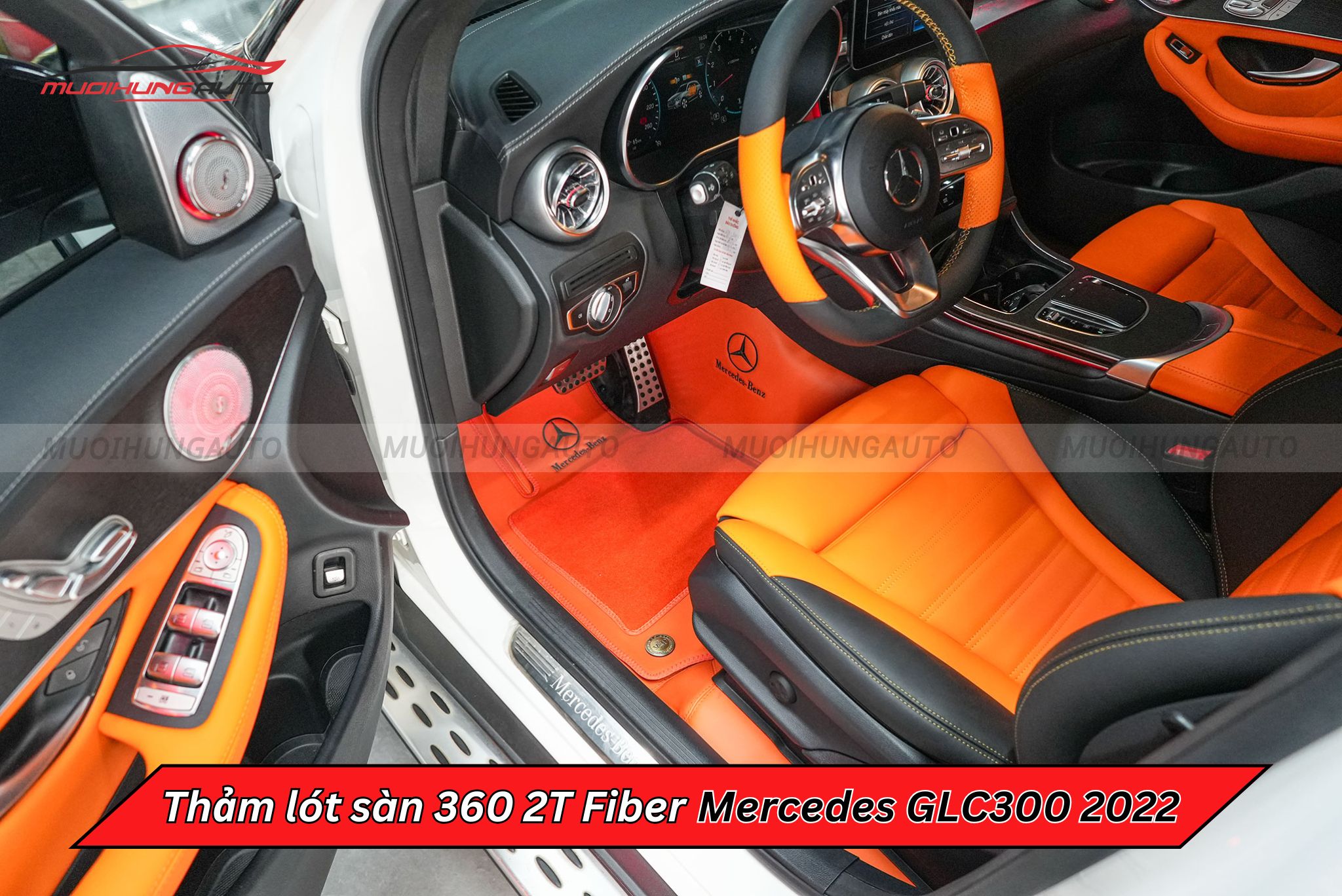 Thảm lót sàn ô tô 360 2T Fiber Mercedes GLC300 2022