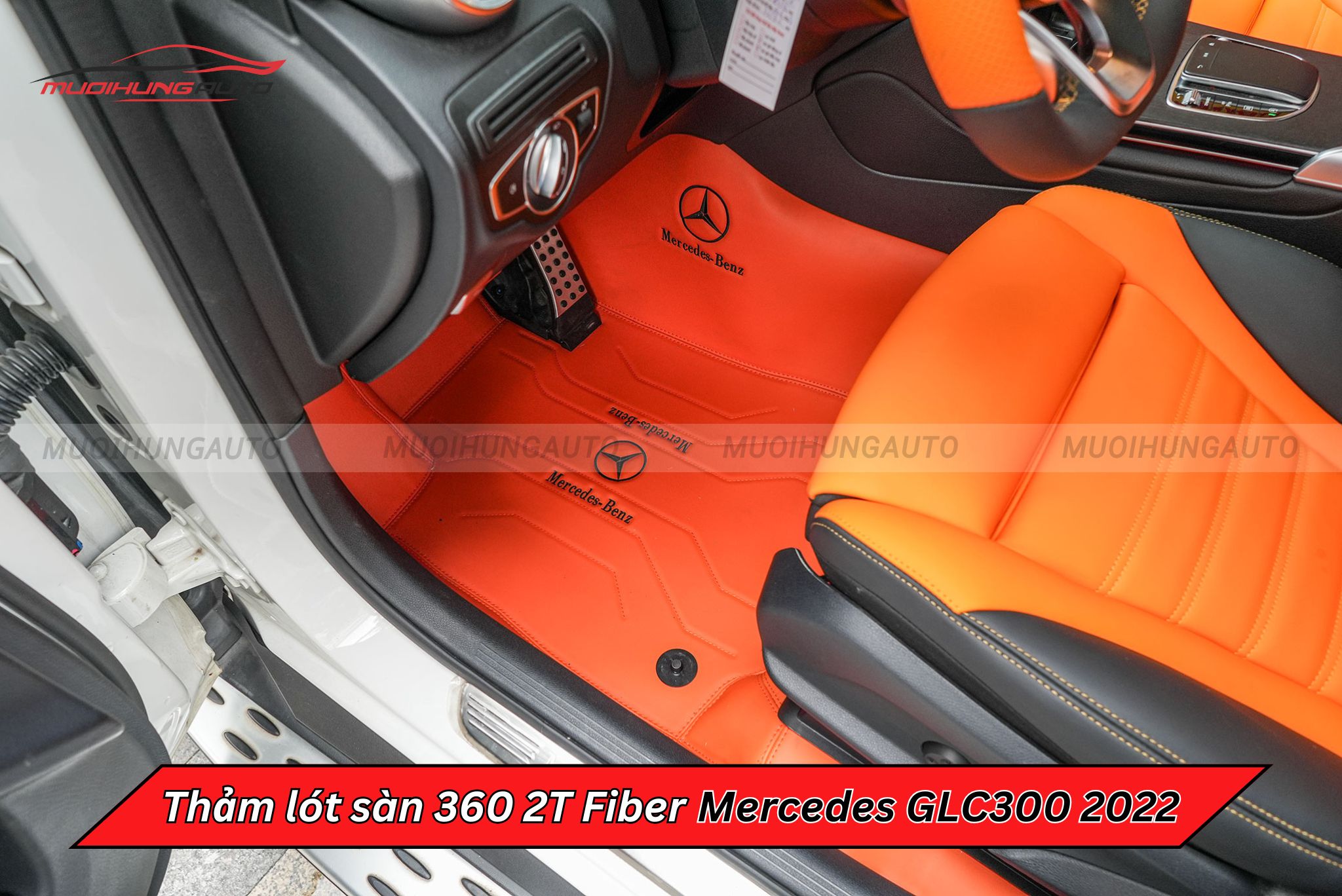 Thảm sàn ô tô 360 2T Fiber Mercedes GLC300 2022