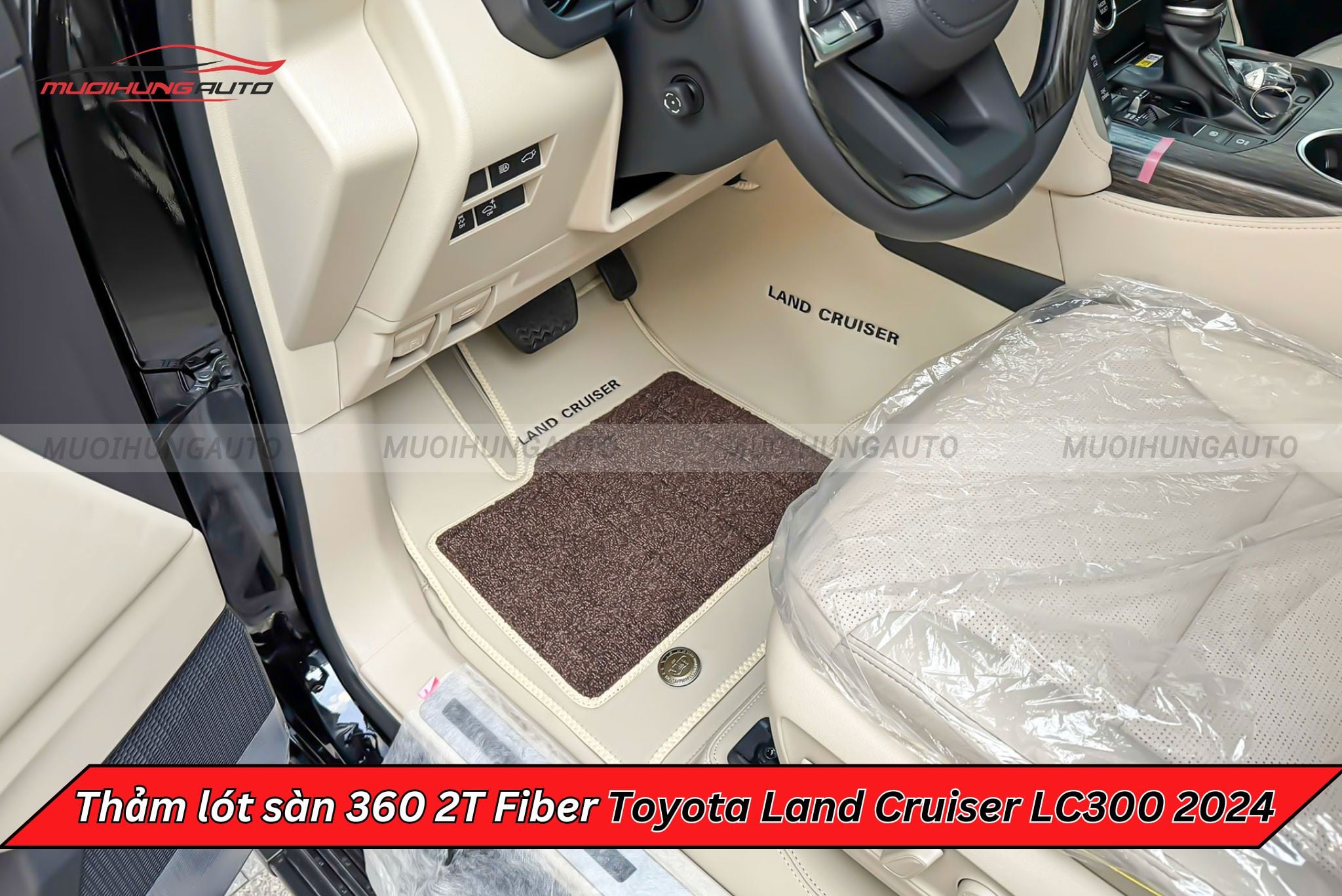 Thảm lót sàn ô tô 360 2T Fiber Toyota Land Cruiser LC300 2024
