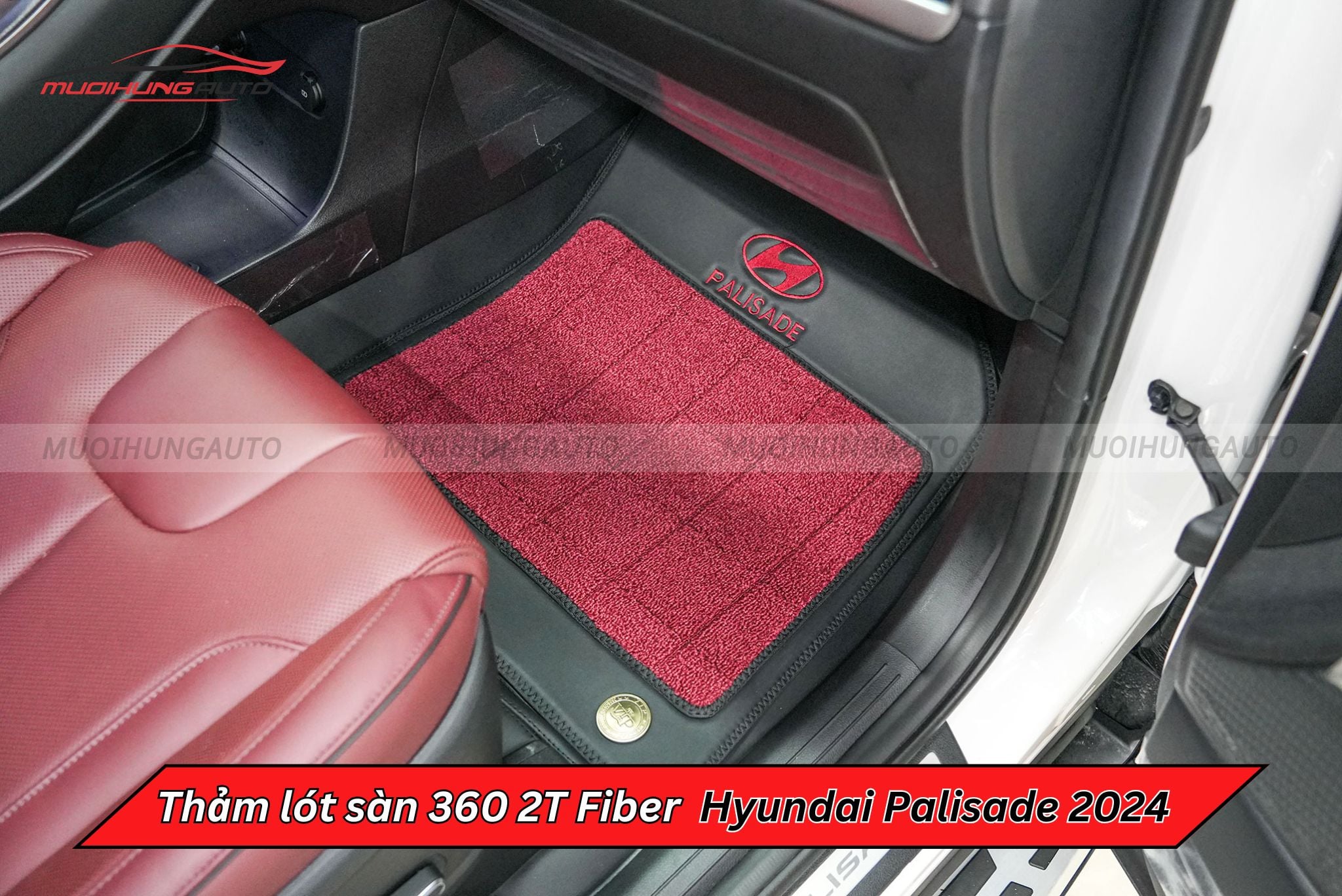 Thảm trải sàn ô tô 360 2T Fiber Hyundai Palisade 2024