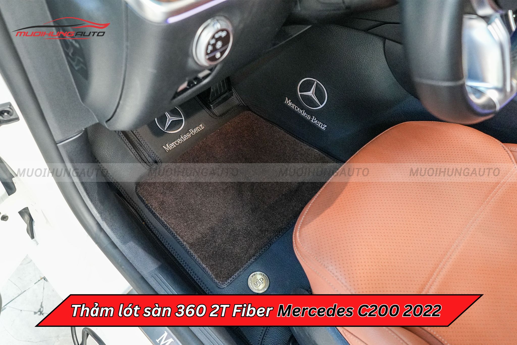Thảm trải sàn ô tô 360 2T Fiber Mercedes C200 2022