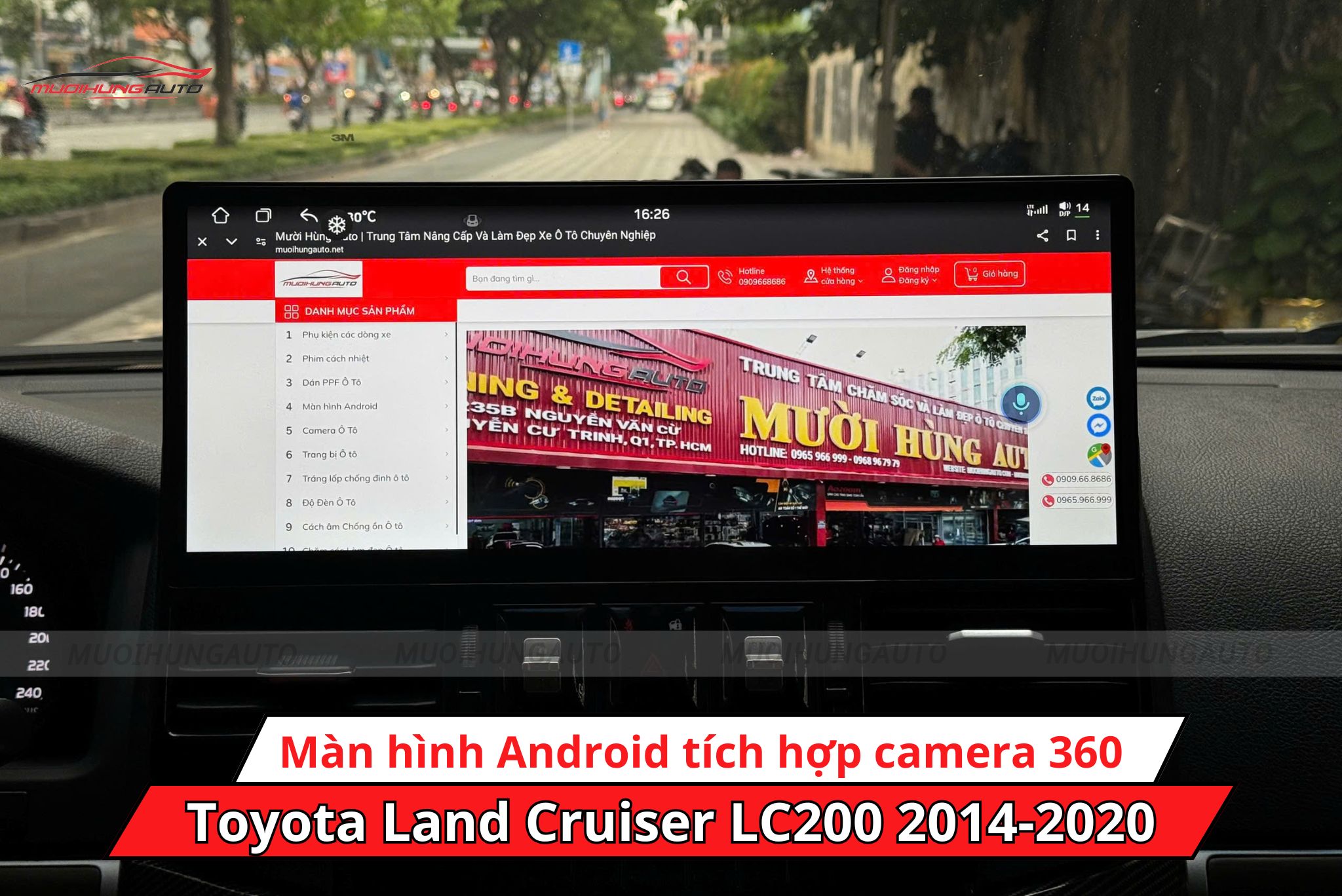 Màn hình tích hợp camera 360 độ cho ô tô Toyota Land Cruiser LC200 2014-2020 mở ra thế giới giải trí đặc sắc